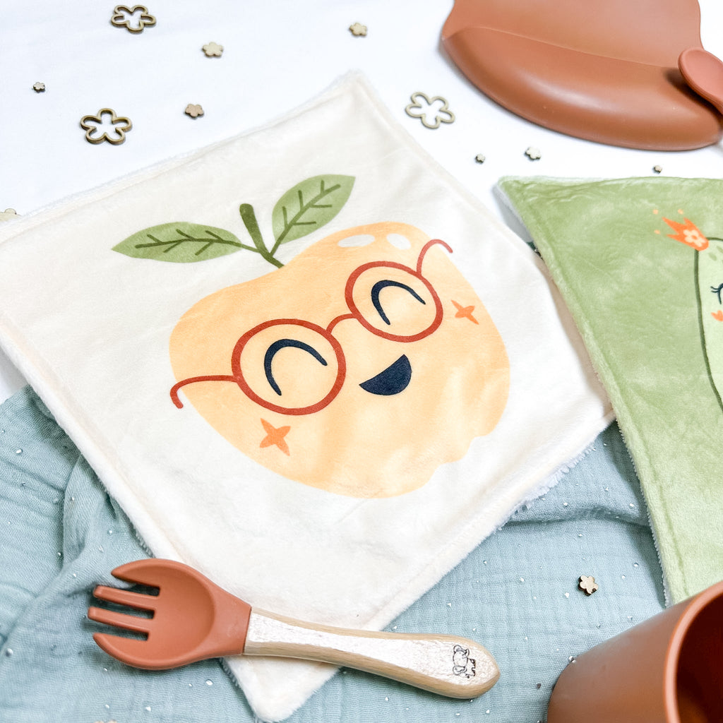 Serviette de table enfant lavable – Smoothie de câlins - Lot De 2