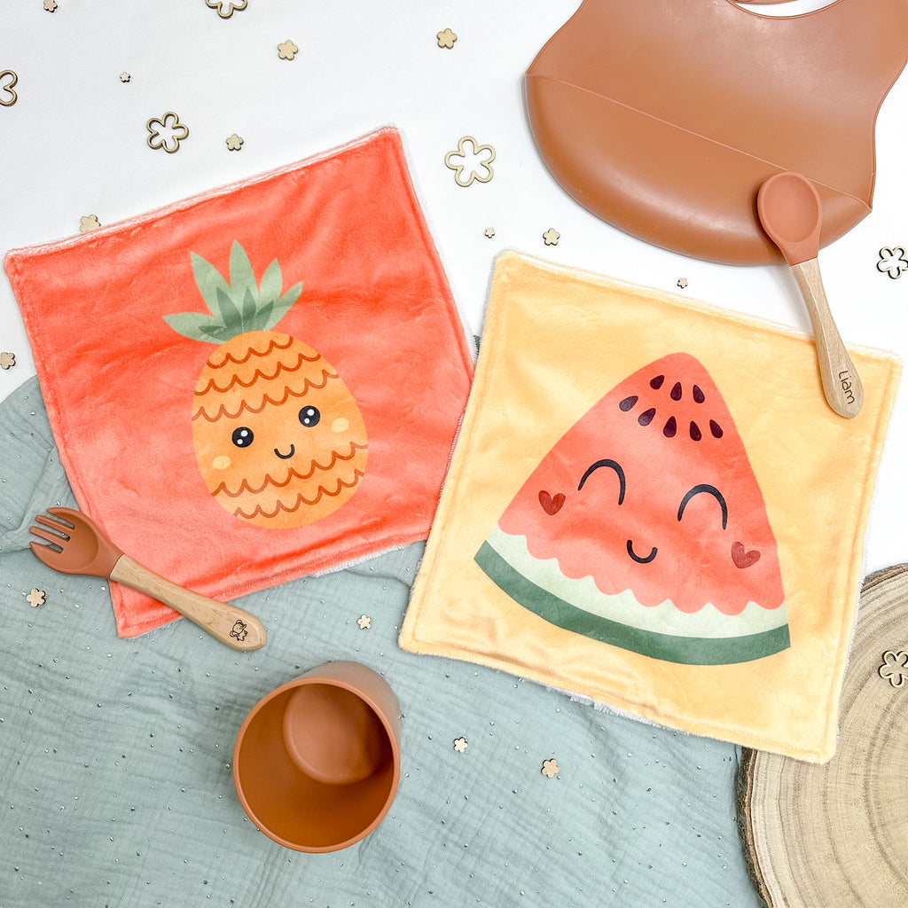 Serviette de table enfant lavable – Smoothie de câlins - Lot De 2