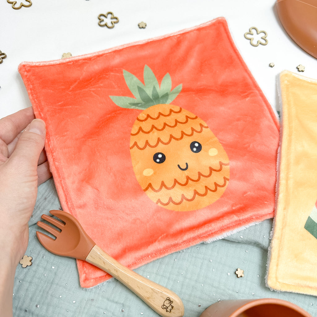 Serviette de table enfant lavable – Smoothie de câlins - Lot De 2