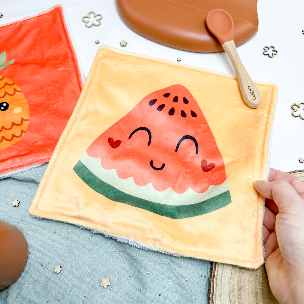 Serviette de table enfant lavable – Smoothie de câlins - Lot De 2