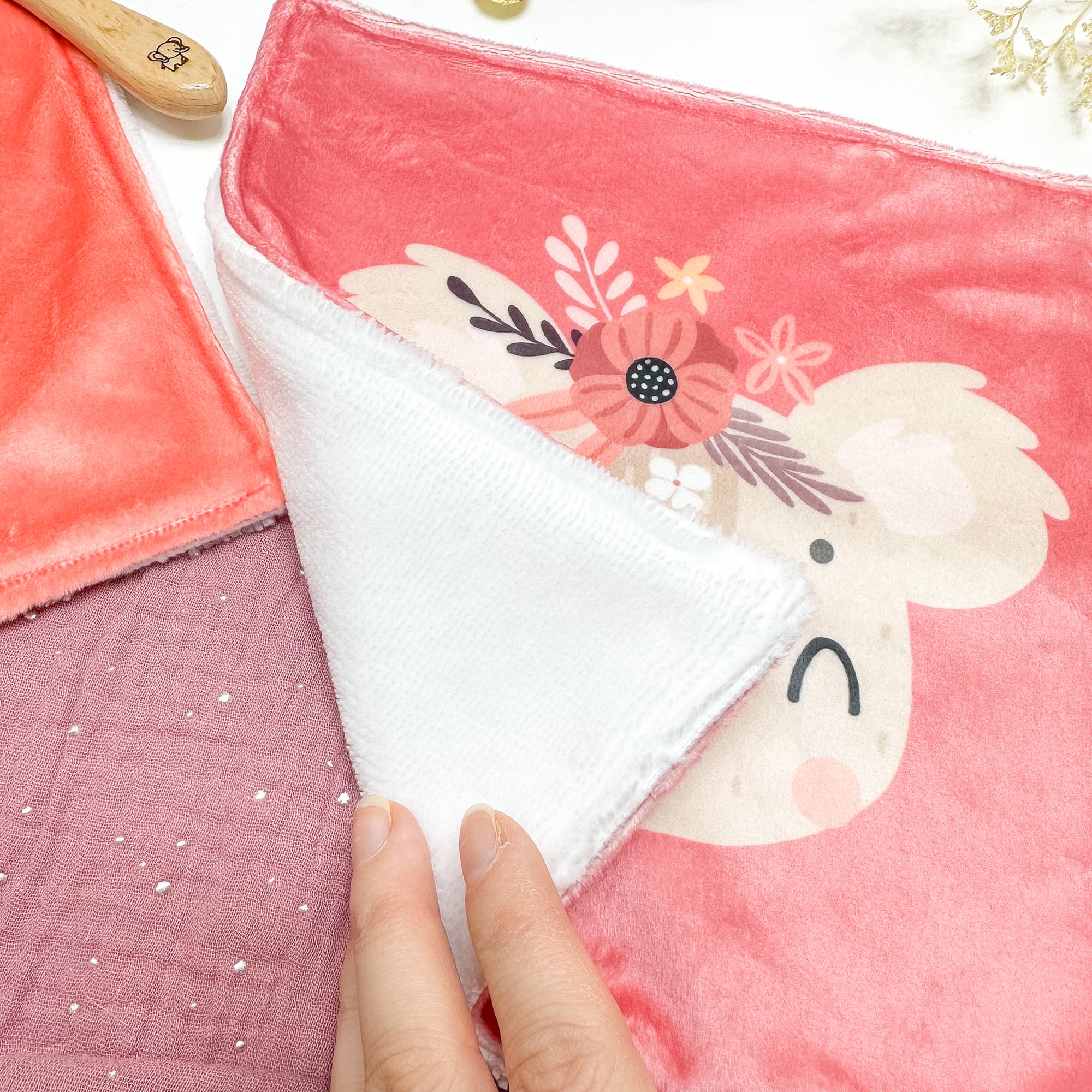 Serviette de table enfant lavable – Compagnons en Fleurs - Lot De 2