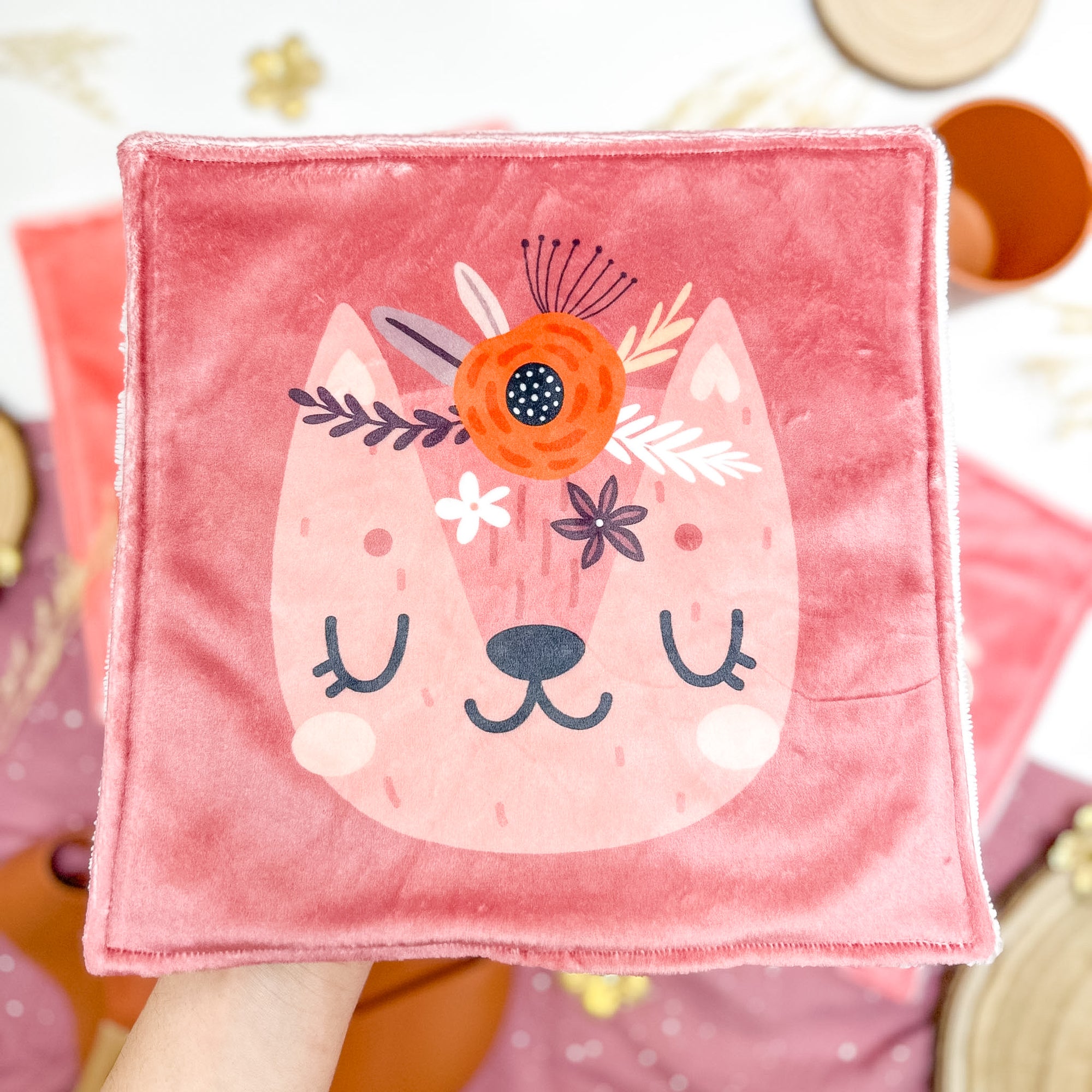 Serviette de table enfant lavable – Compagnons en Fleurs - Lot De 2