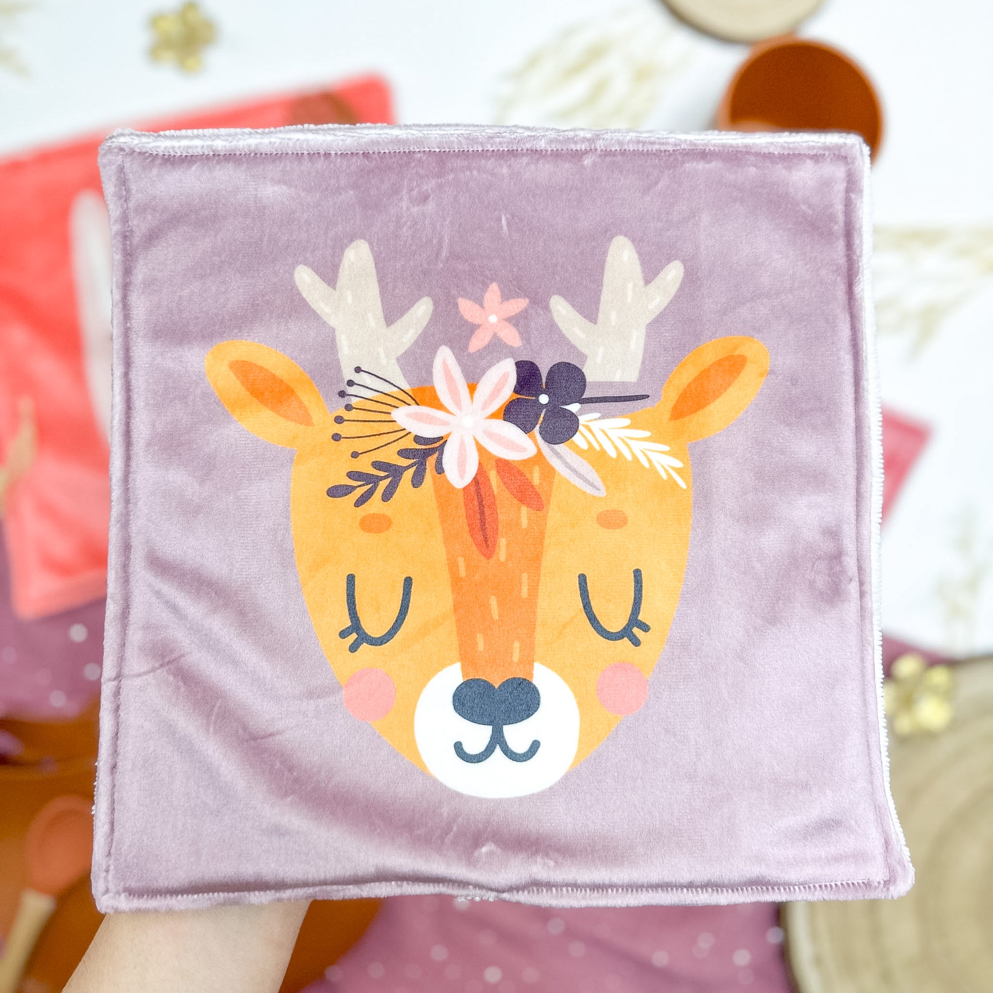 Serviette de table enfant lavable – Compagnons en Fleurs - Lot De 2