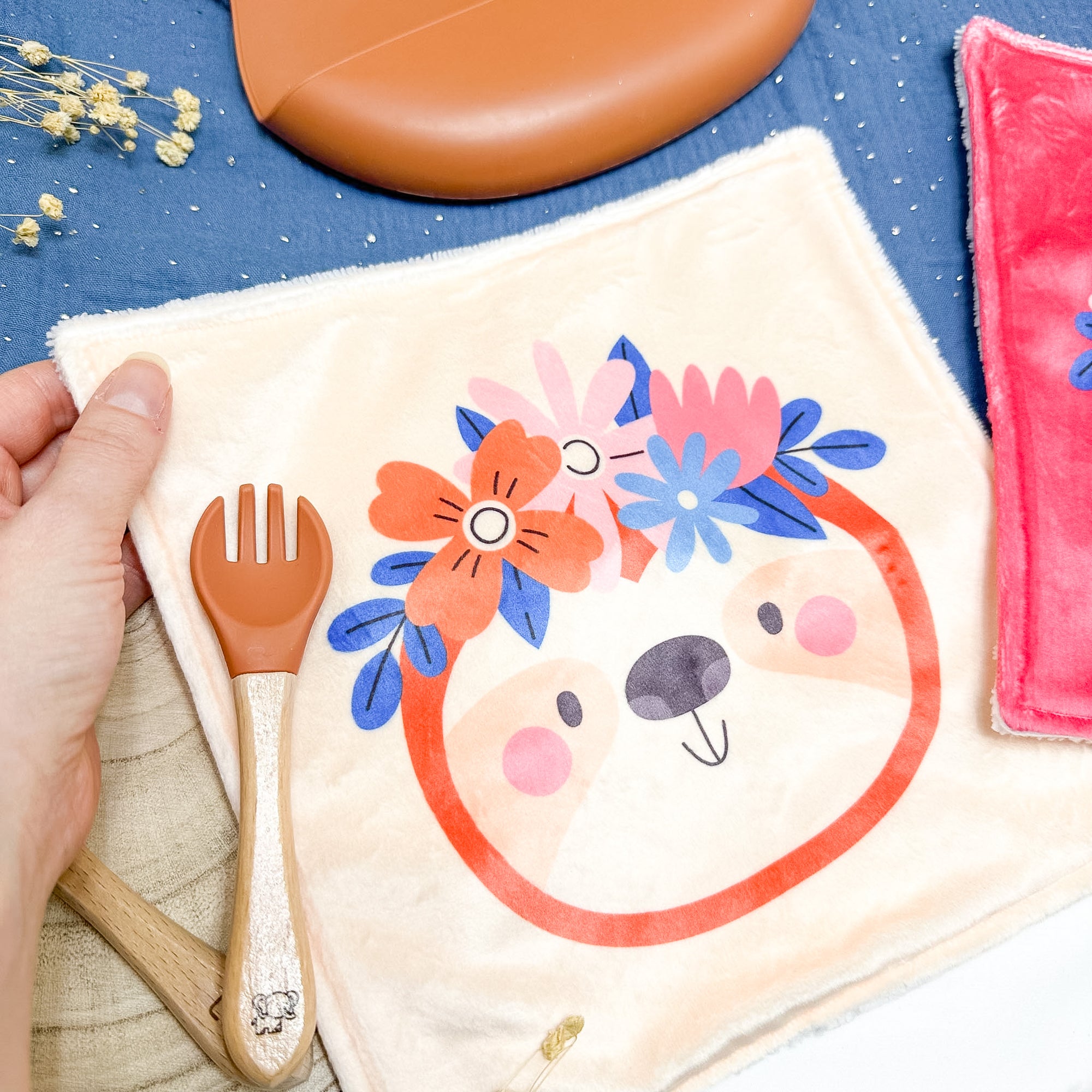 Serviette de table enfant lavable – Les Petits Fleuris - Lot De 2