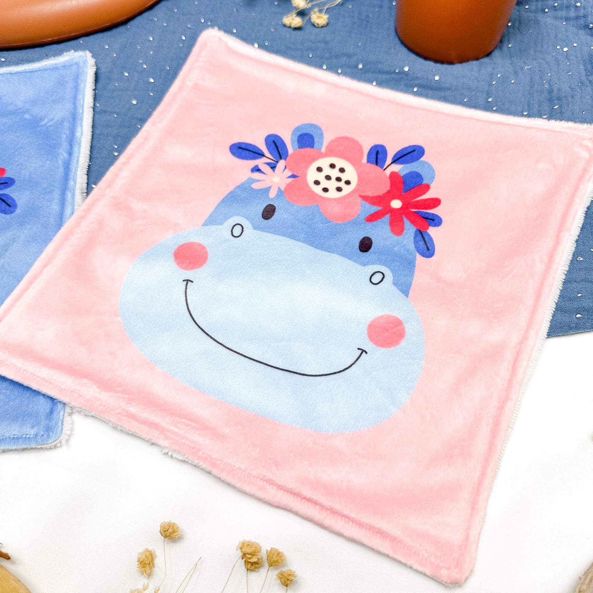 Serviette de table enfant lavable – Les Petits Fleuris - Lot De 2