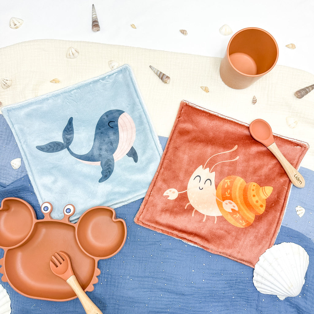 Serviette de table enfant lavable – Tendresse Salée - Lot De 2