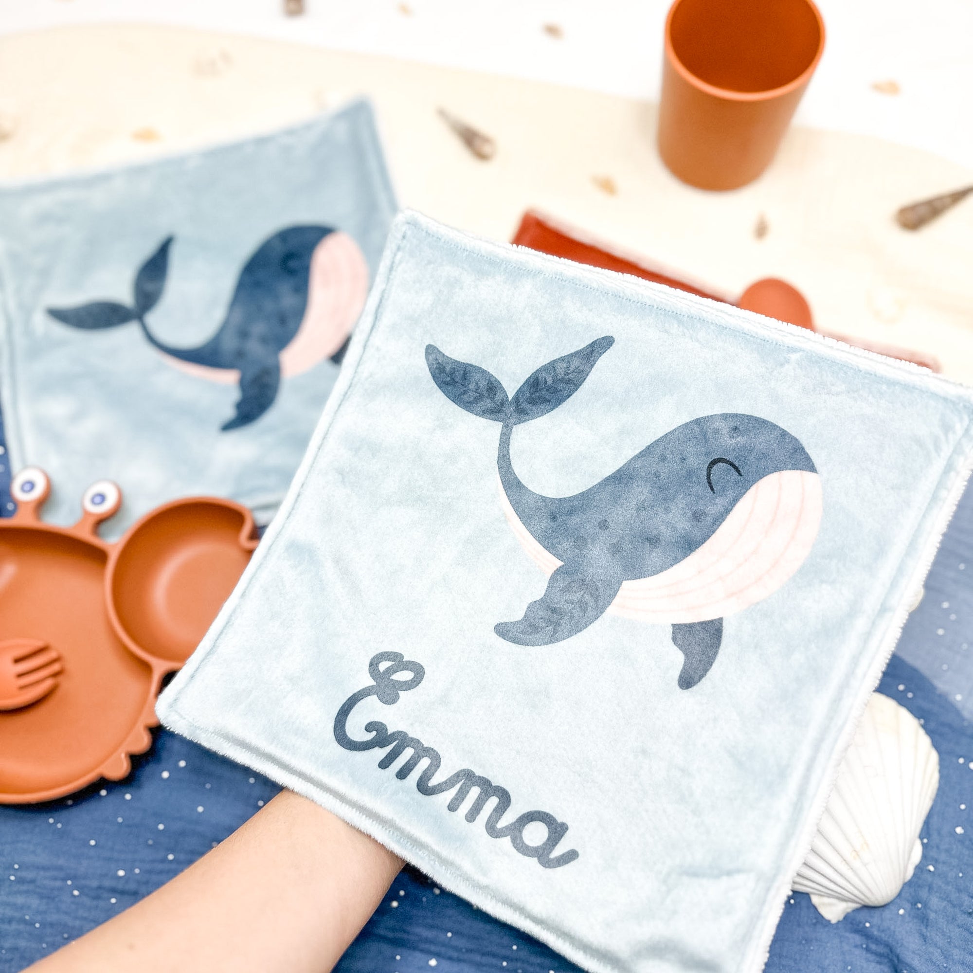 Serviette de table enfant lavable – Tendresse Salée - Lot De 2