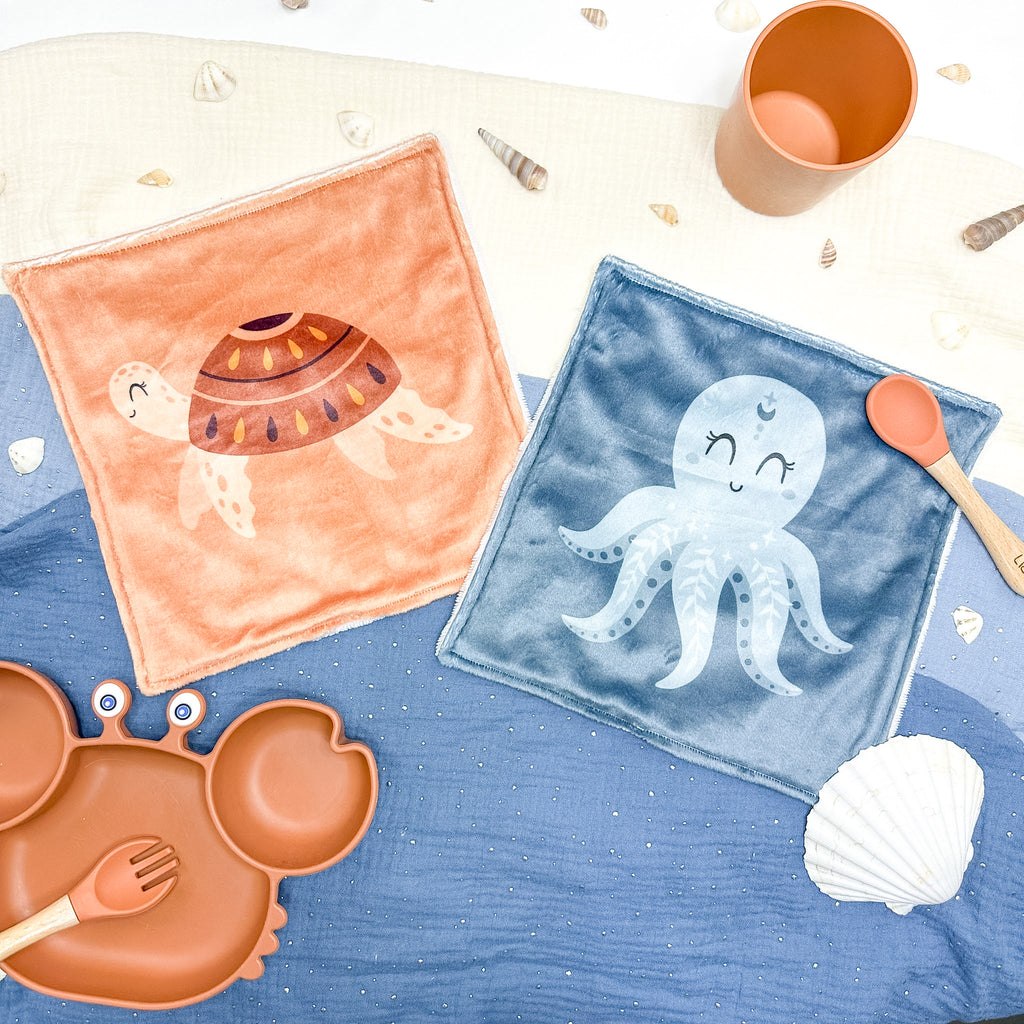 Serviette de table enfant lavable – Tendresse Salée - Lot De 2