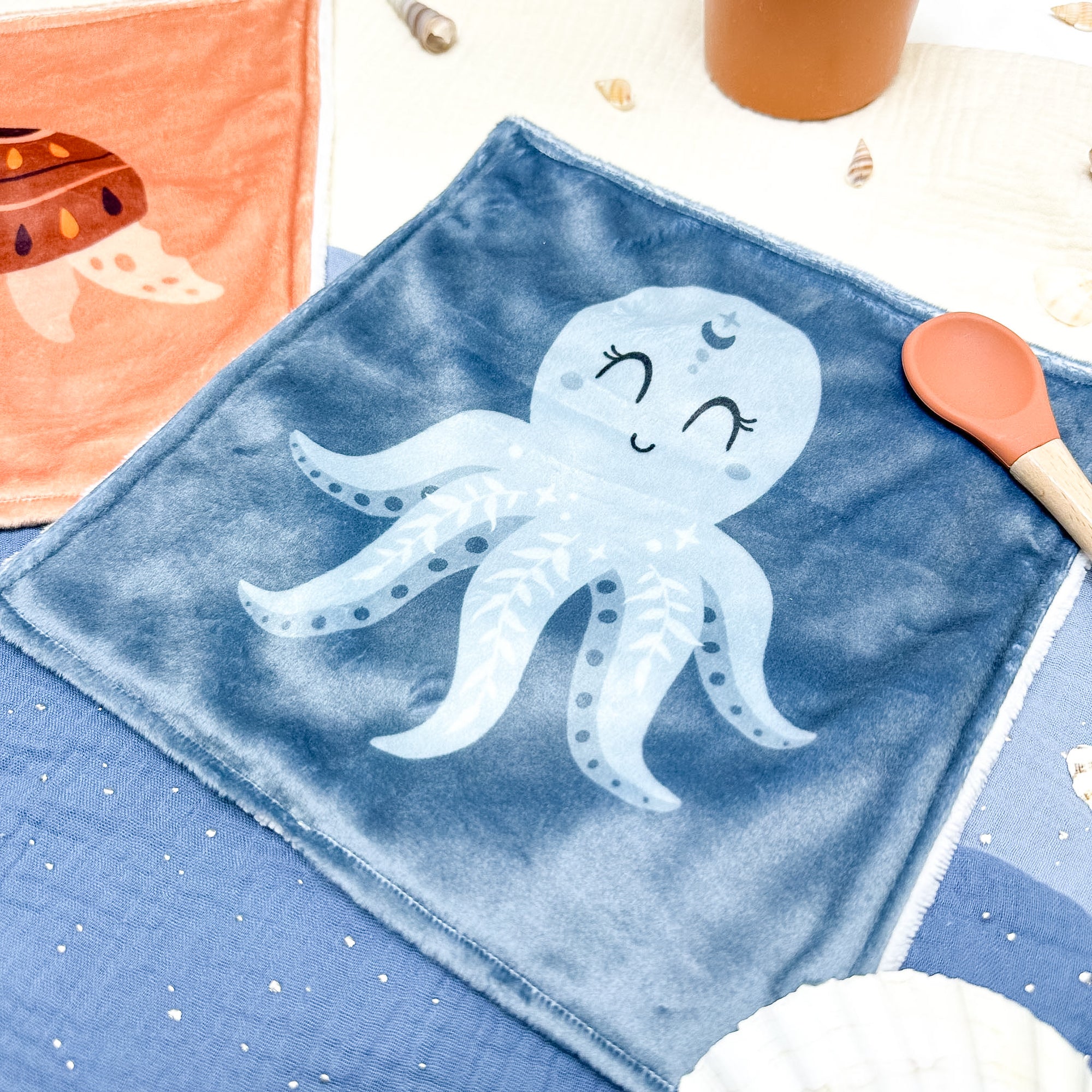 Serviette de table enfant lavable – Tendresse Salée - Lot De 2