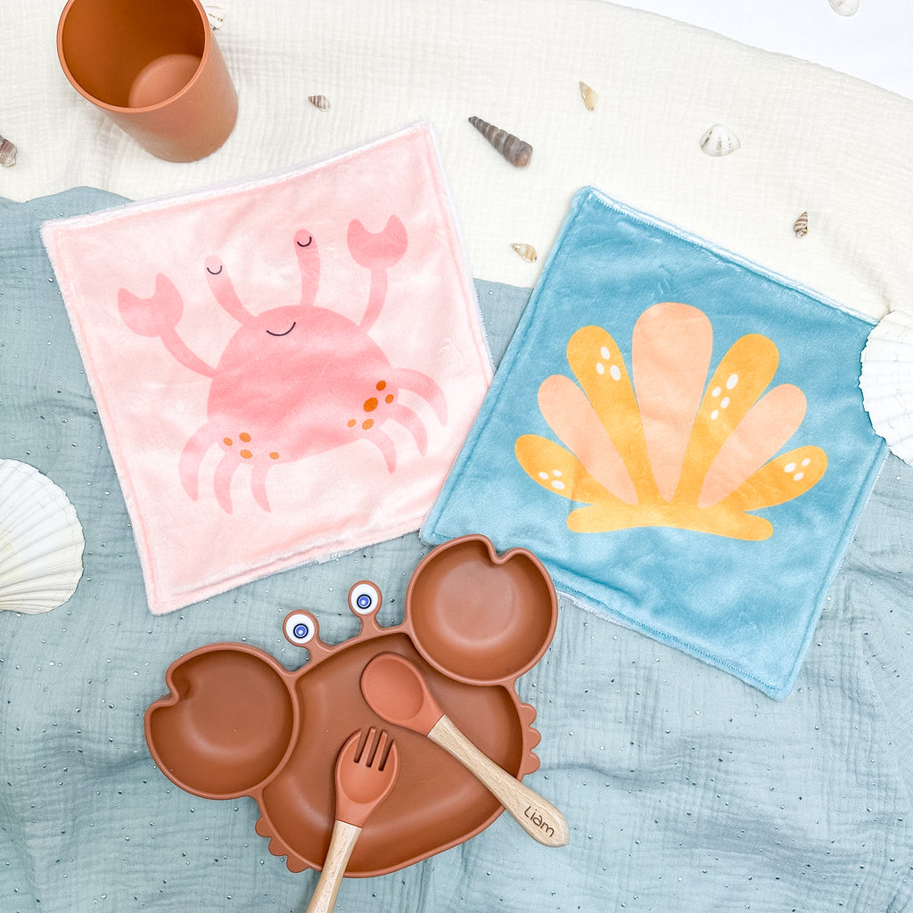 Serviette de table enfant lavable – Petits Flots d’Amour - Lot De 2