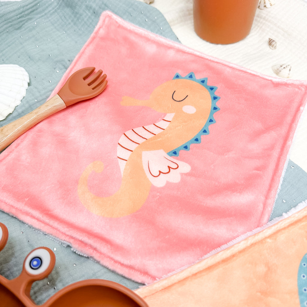 Serviette de table enfant lavable – Petits Flots d’Amour - Lot De 2