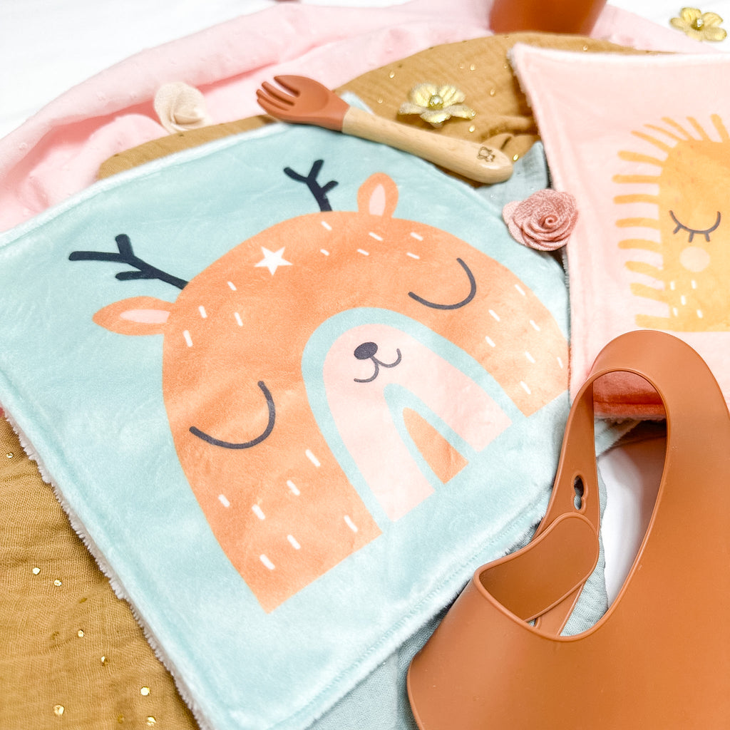 Serviette de table enfant lavable – Arcs-en-Ciel Enchantés - Lot De 2