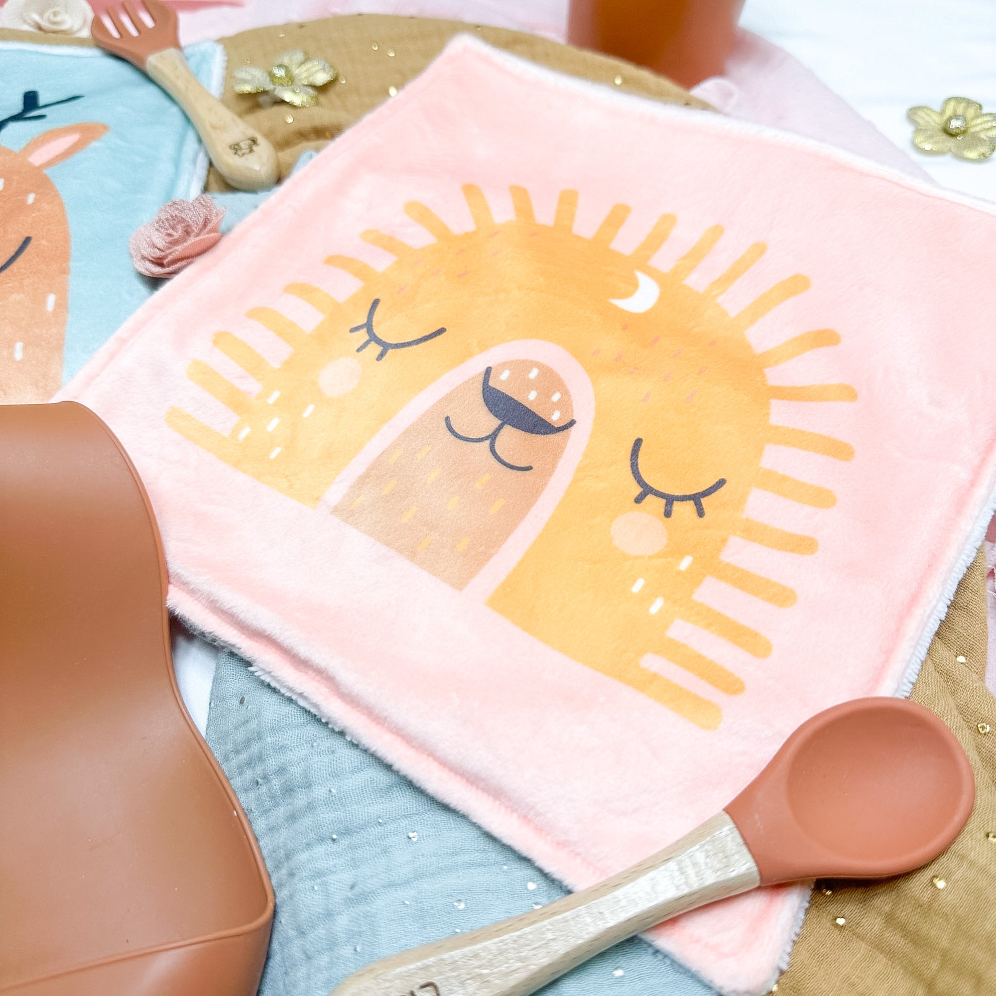 Serviette de table enfant lavable – Arcs-en-Ciel Enchantés - Lot De 2