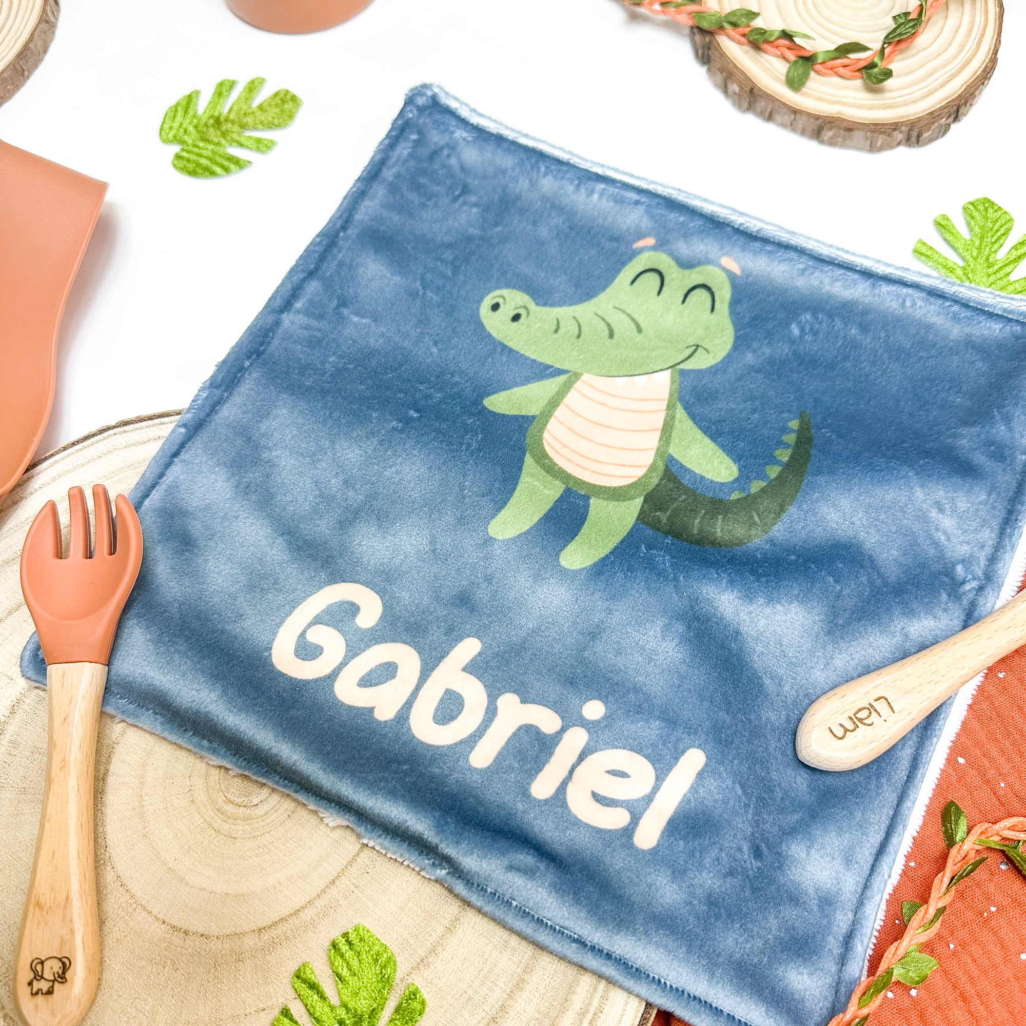 Serviette de table enfant lavable – Z’animos Tropicool - Lot De 2