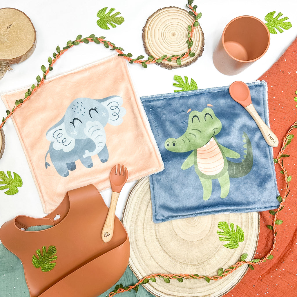 Serviette de table enfant lavable – Z’animos Tropicool - Lot De 2