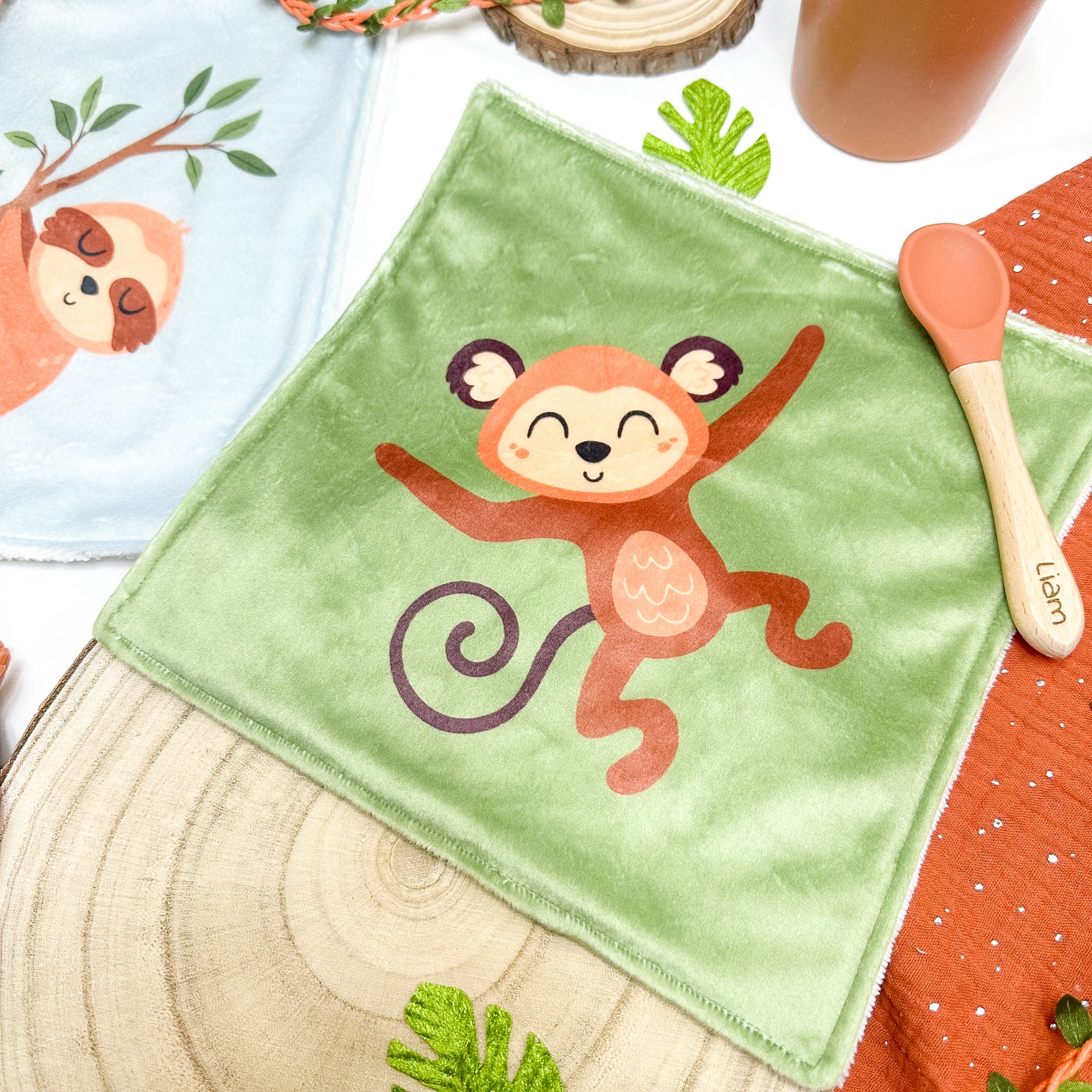 Serviette de table enfant lavable – Z’animos Tropicool - Lot De 2