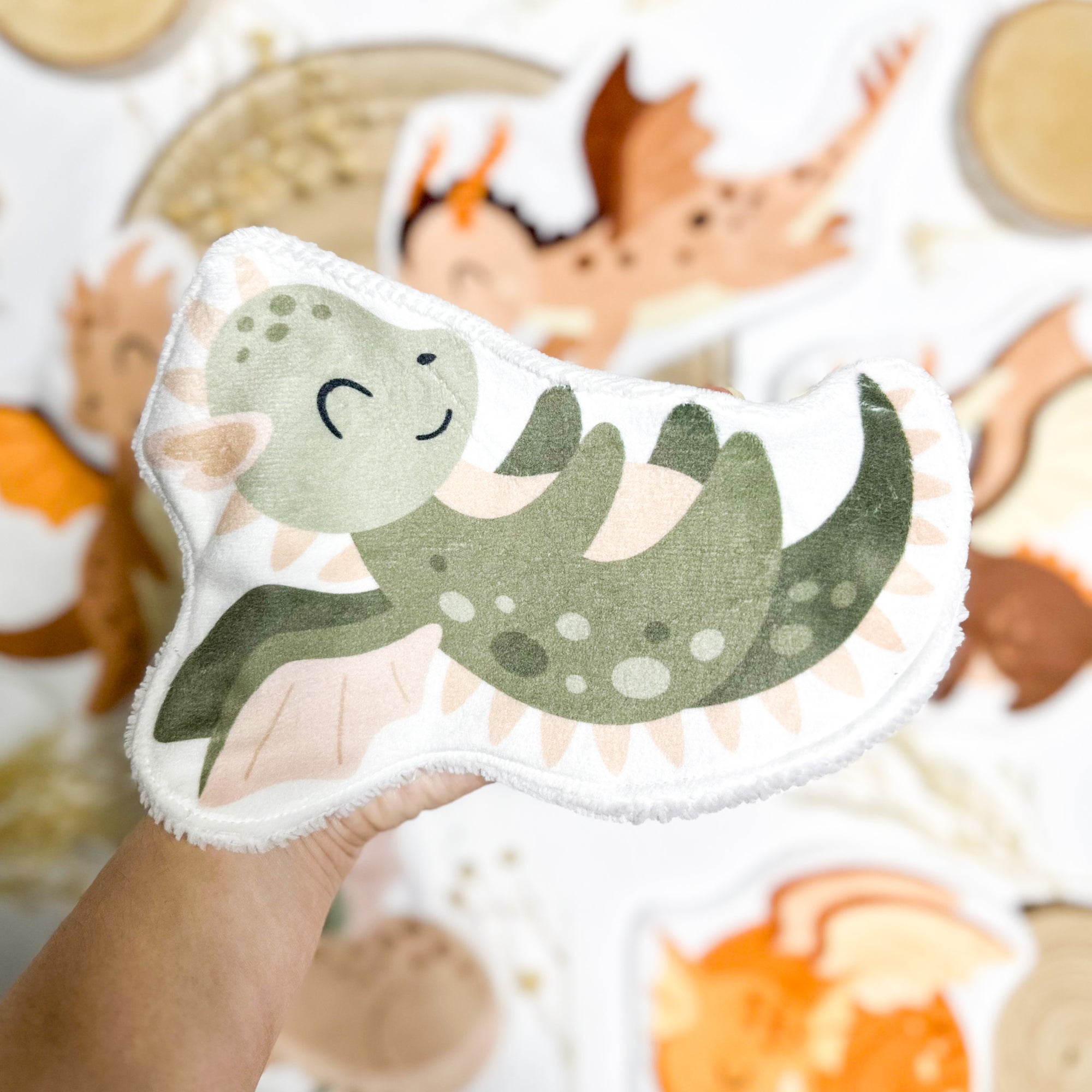 Coton lavable bébé XXL – dragon – coton réutilisable et ultra doux