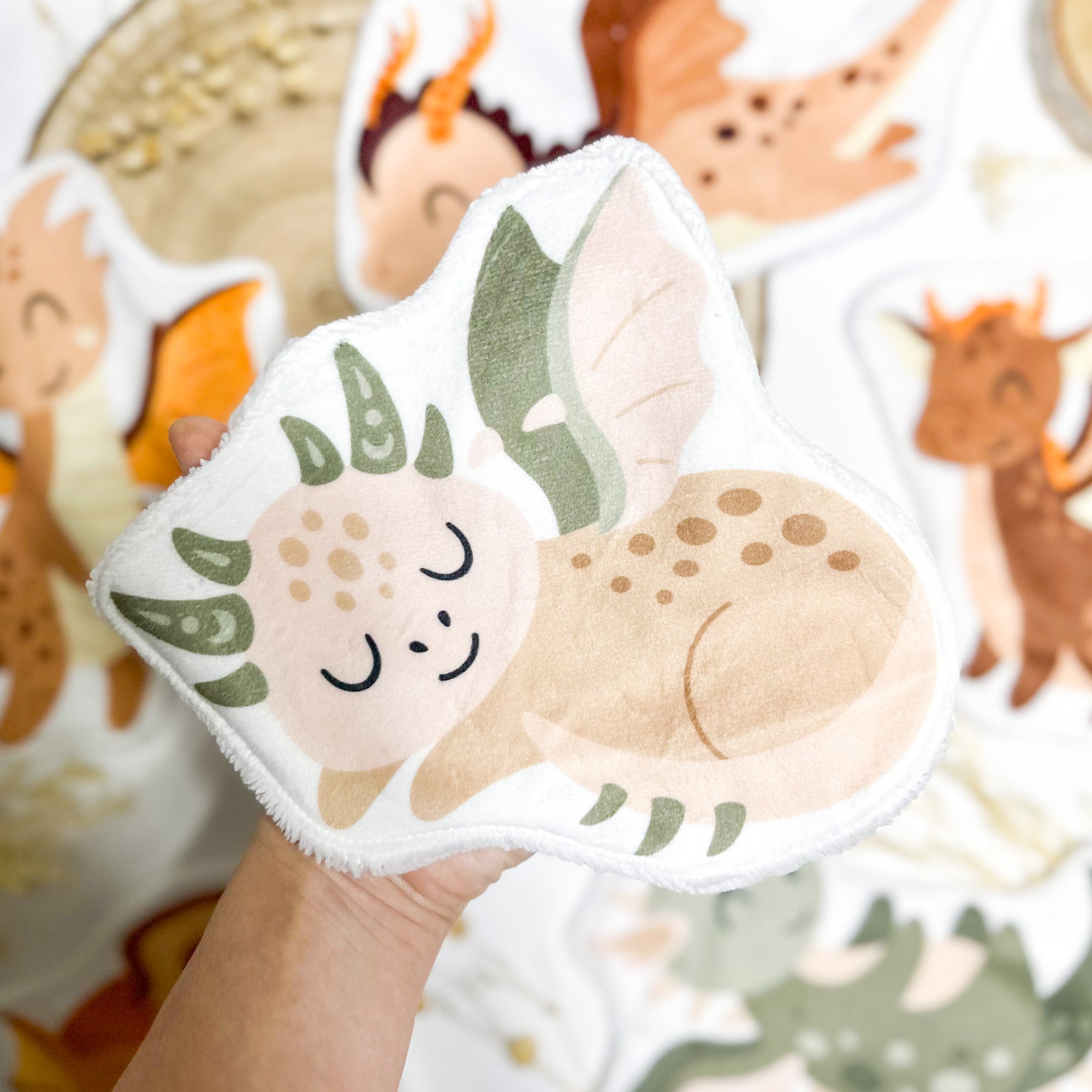 Coton lavable bébé XXL – dragon – coton réutilisable et ultra doux