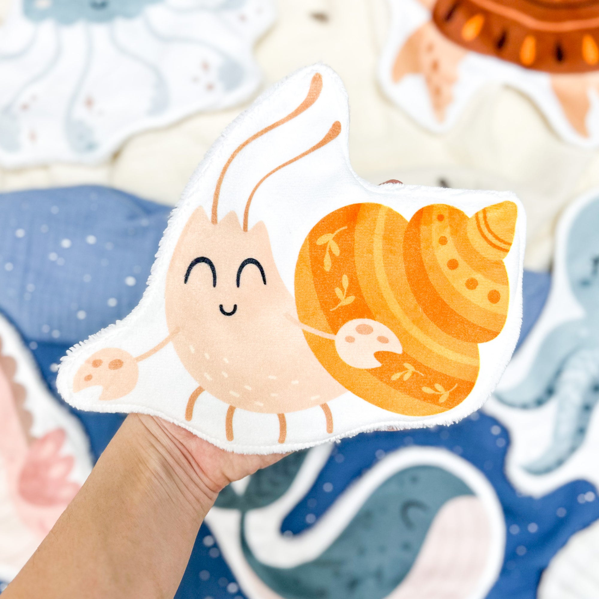 Coton lavable bébé XXL – bernard l'hermite – coton réutilisable et ultra doux