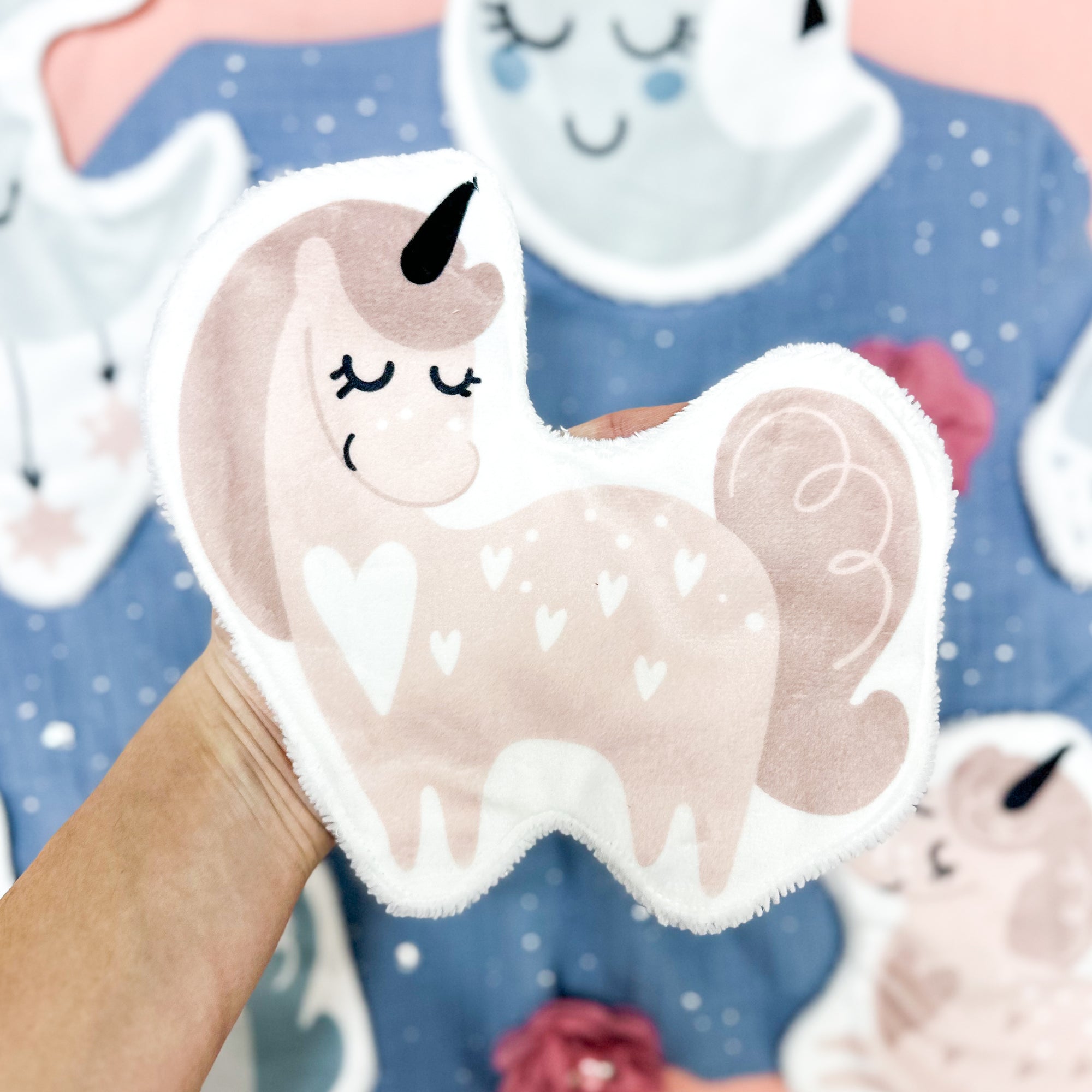 Coton lavable bébé XXL – licorne – coton réutilisable et ultra doux