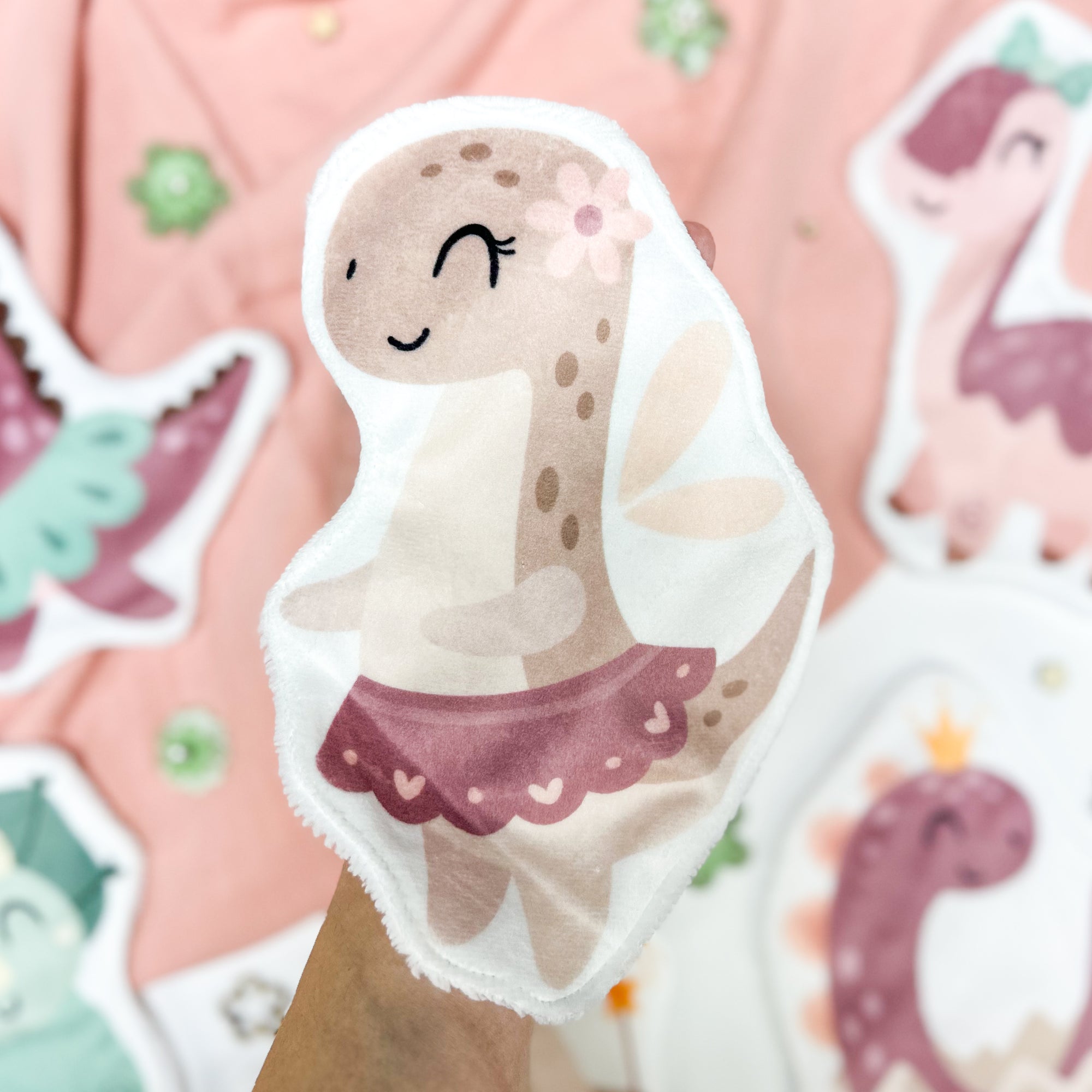 Coton lavable bĂ©bĂ© XXL â dinosaure fĂ©e â coton rĂ©utilisable et ultra doux