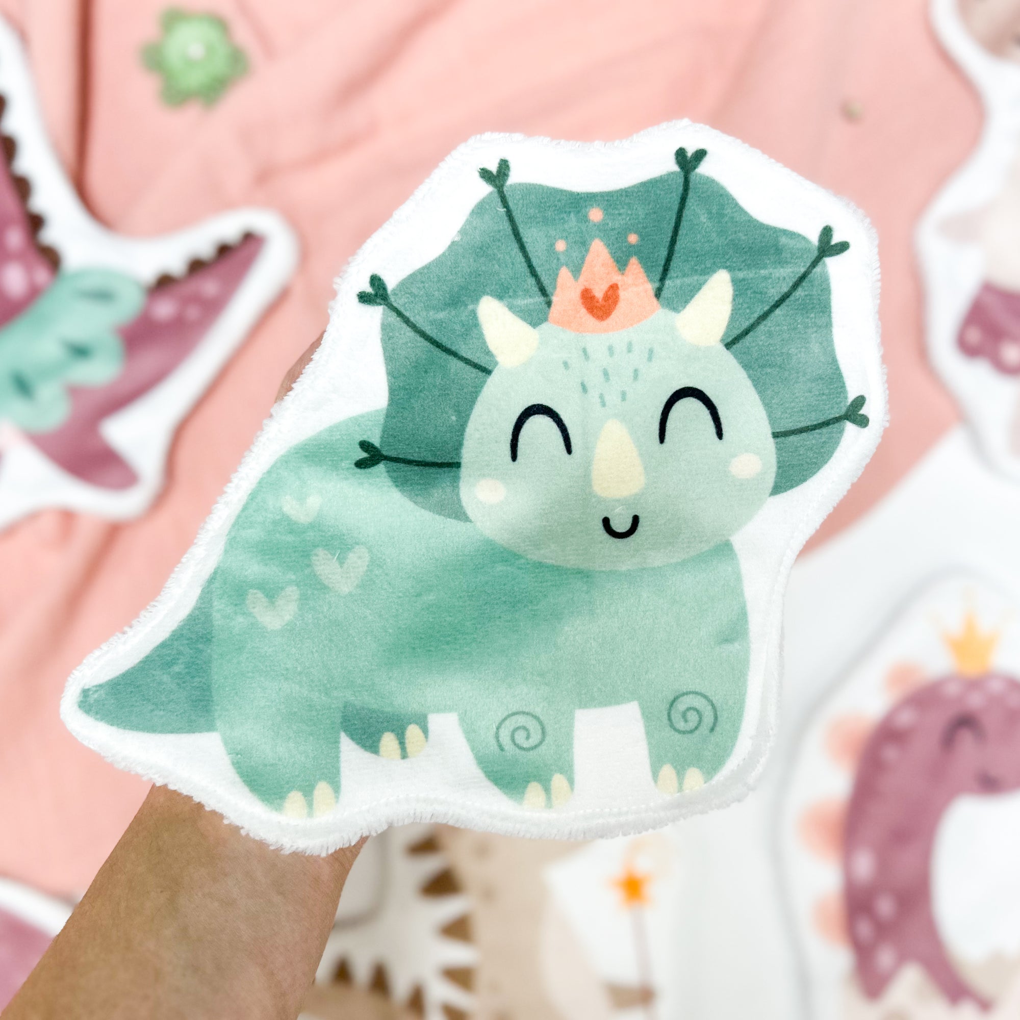 Coton lavable bĂ©bĂ© XXL â princesse dinosaure â coton rĂ©utilisable et ultra doux