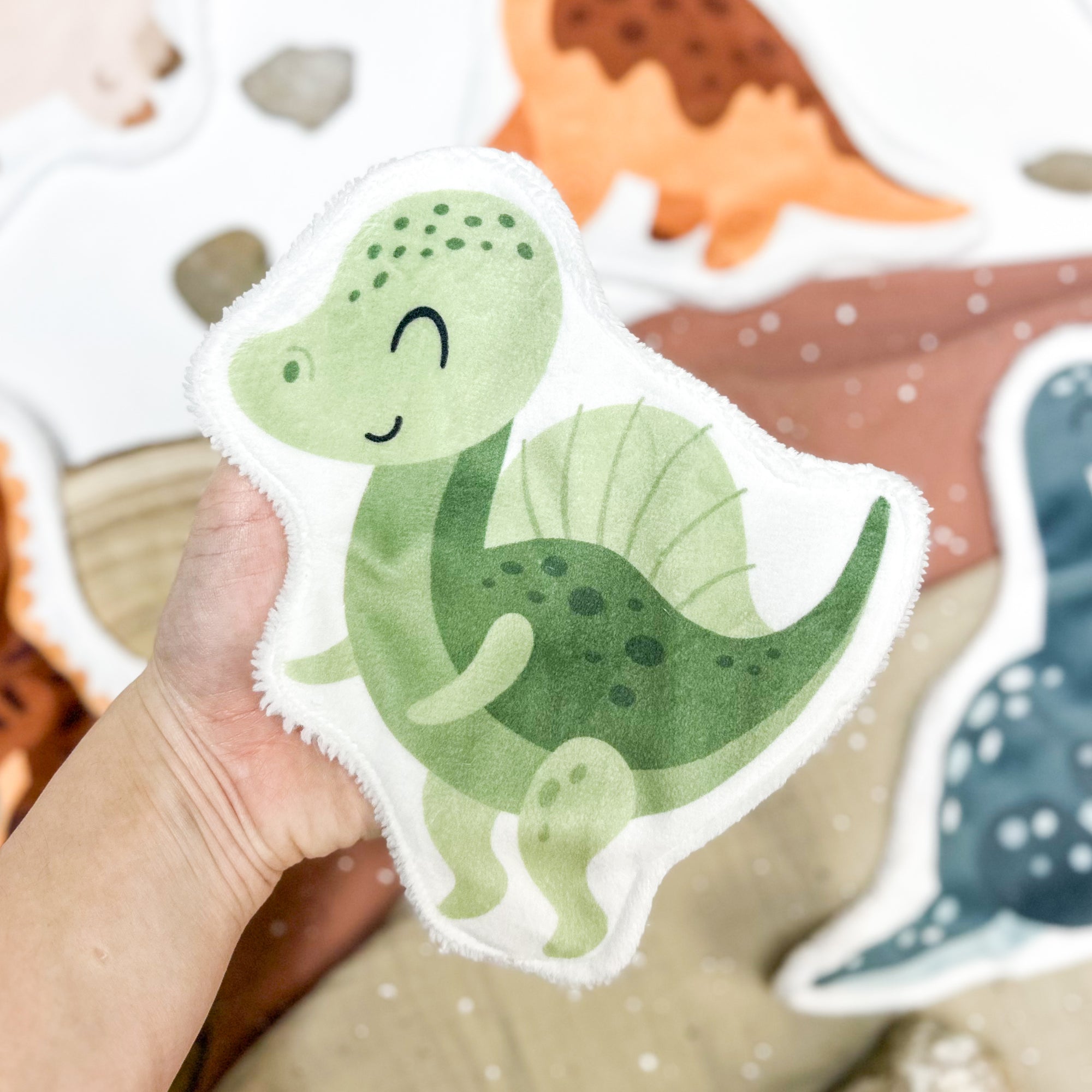 Coton lavable bébé XXL – dinosaure – coton réutilisable et ultra doux