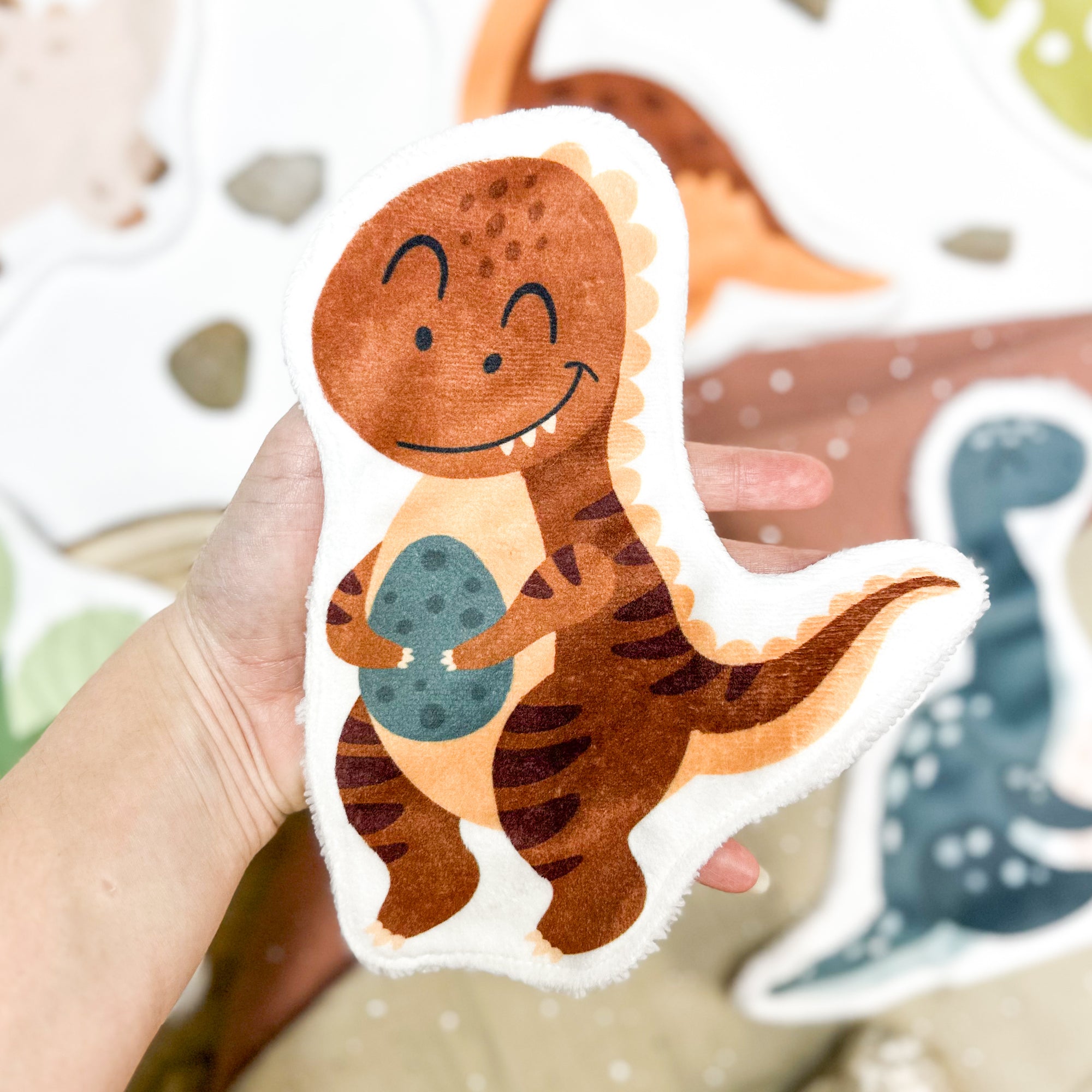 Coton lavable bébé XXL – dinosaure – coton réutilisable et ultra doux