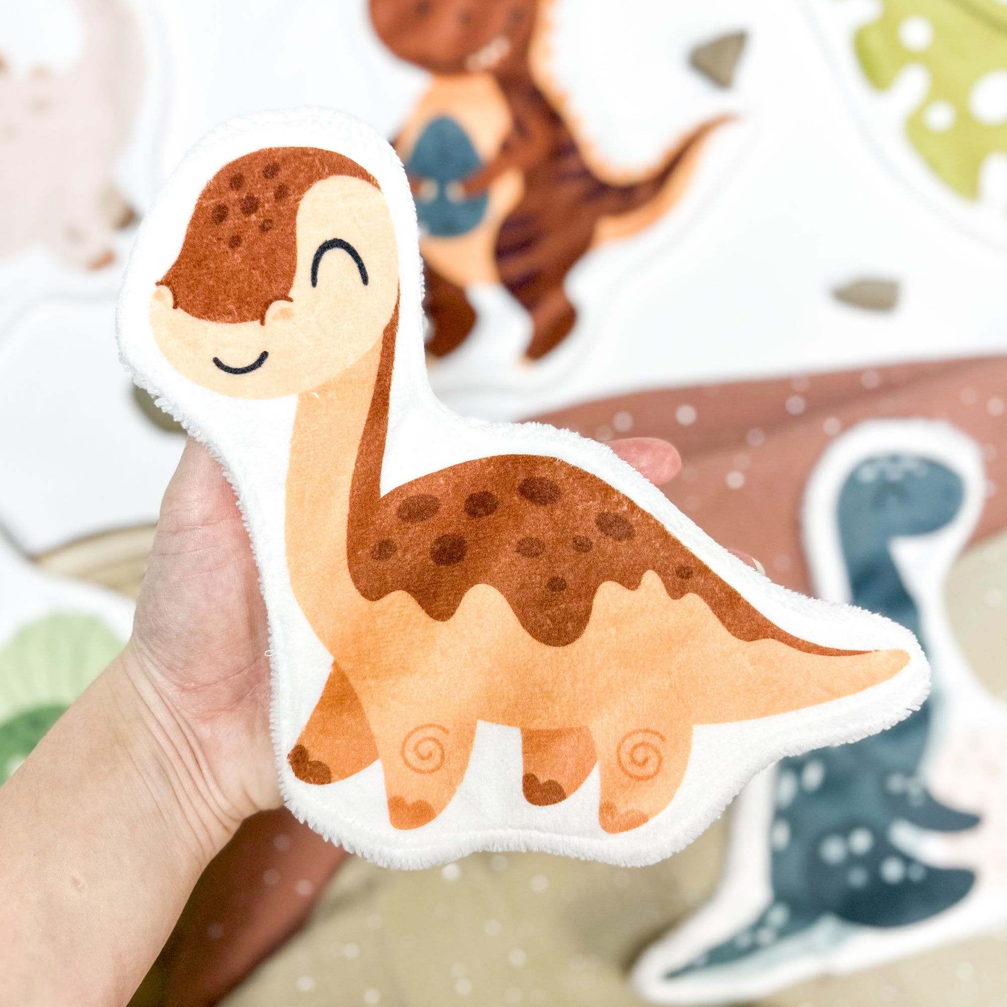 Coton lavable bébé XXL – dinosaure – coton réutilisable et ultra doux