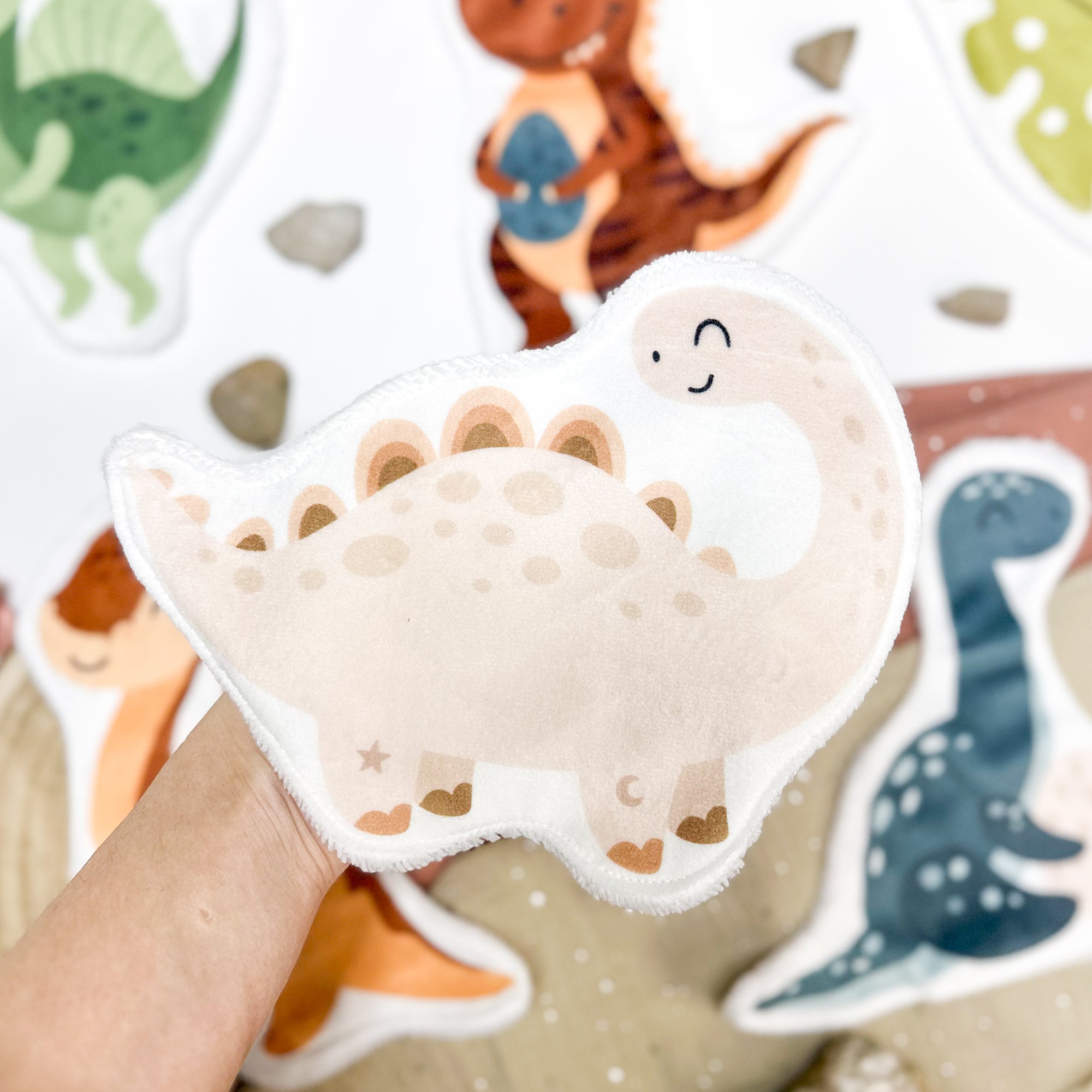 Coton lavable bébé XXL – dinosaure – coton réutilisable et ultra doux