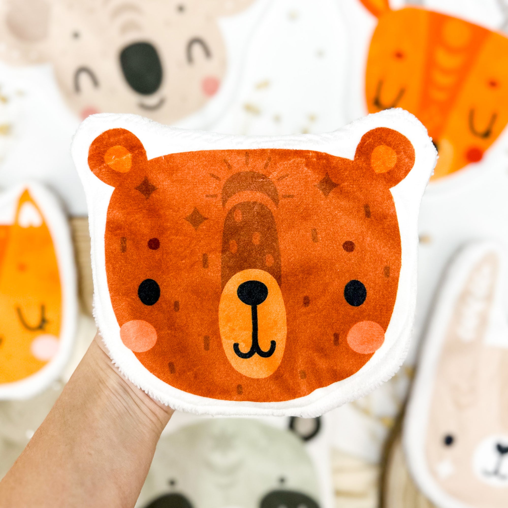 Coton lavable bébé XXL – ours boho – coton réutilisable et ultra doux