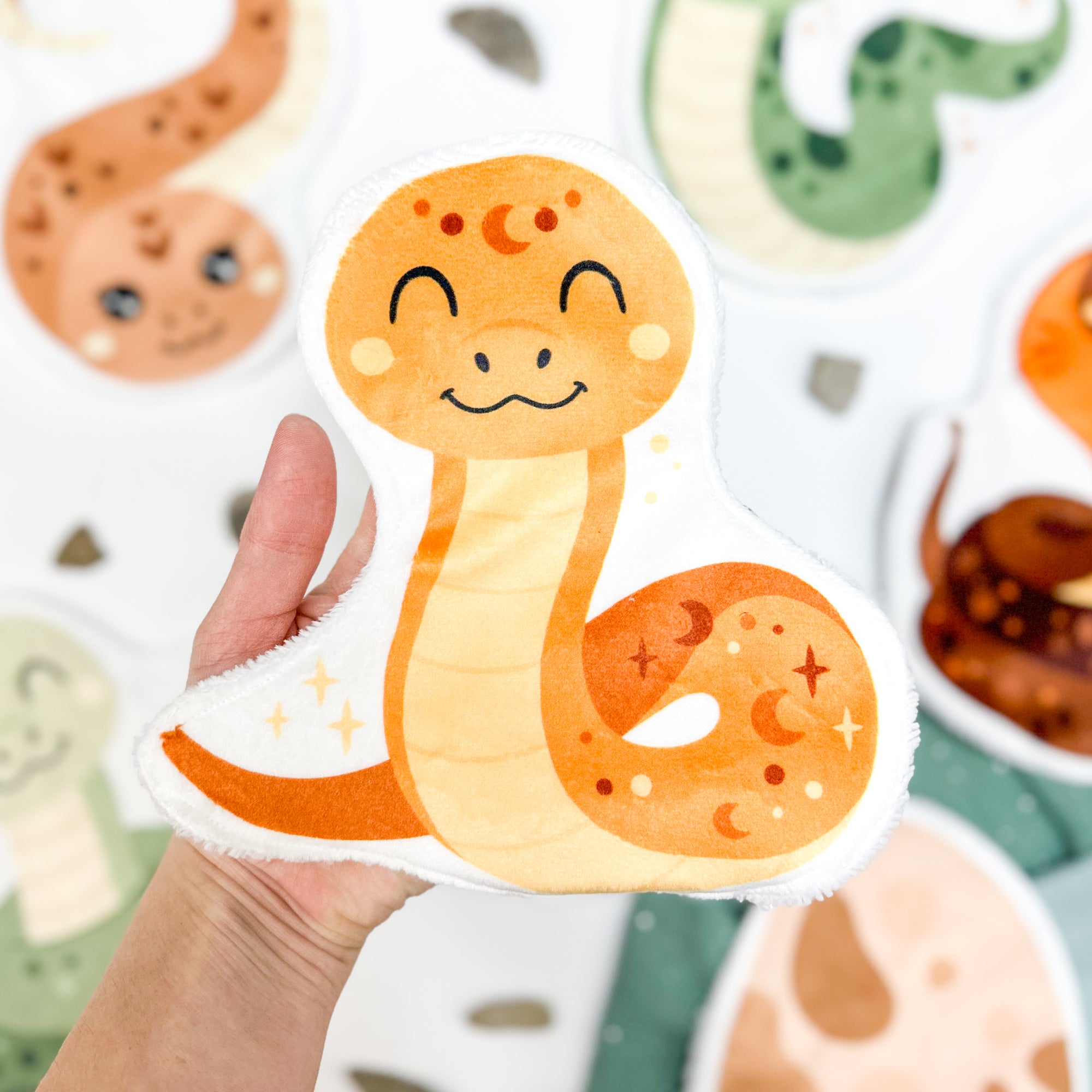 Coton lavable bébé XXL – serpent – coton réutilisable et ultra doux