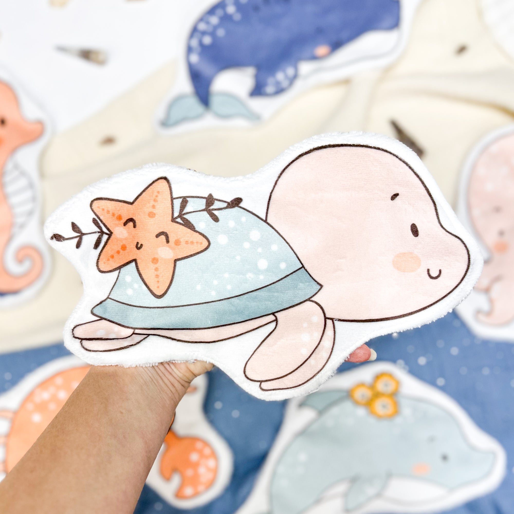 Coton lavable bĂ©bĂ© XXL â tortue â coton rĂ©utilisable et ultra doux