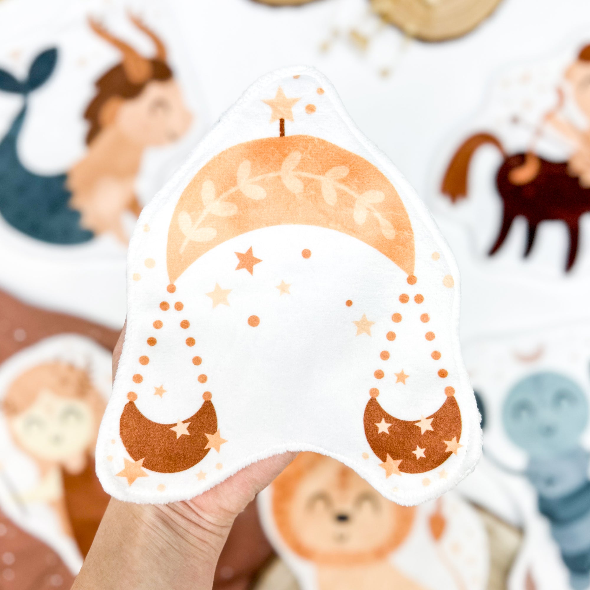 Coton lavable bébé XXL – balance zodiaque – coton réutilisable et ultra doux