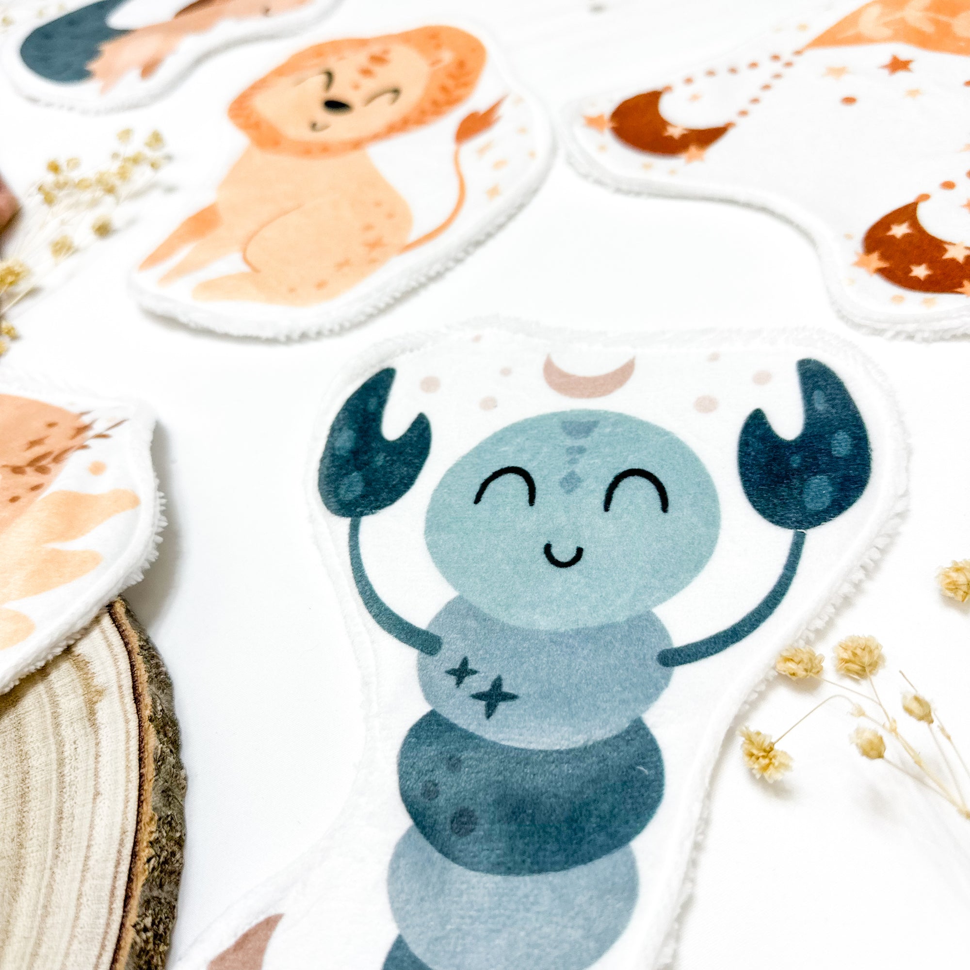 Coton lavable bébé XXL – zodiaque – coton réutilisable et ultra doux