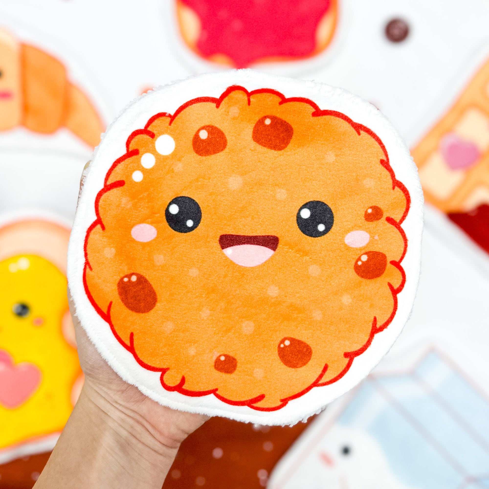 Coton lavable bébé XXL – cookie rigolo – coton réutilisable et ultra doux