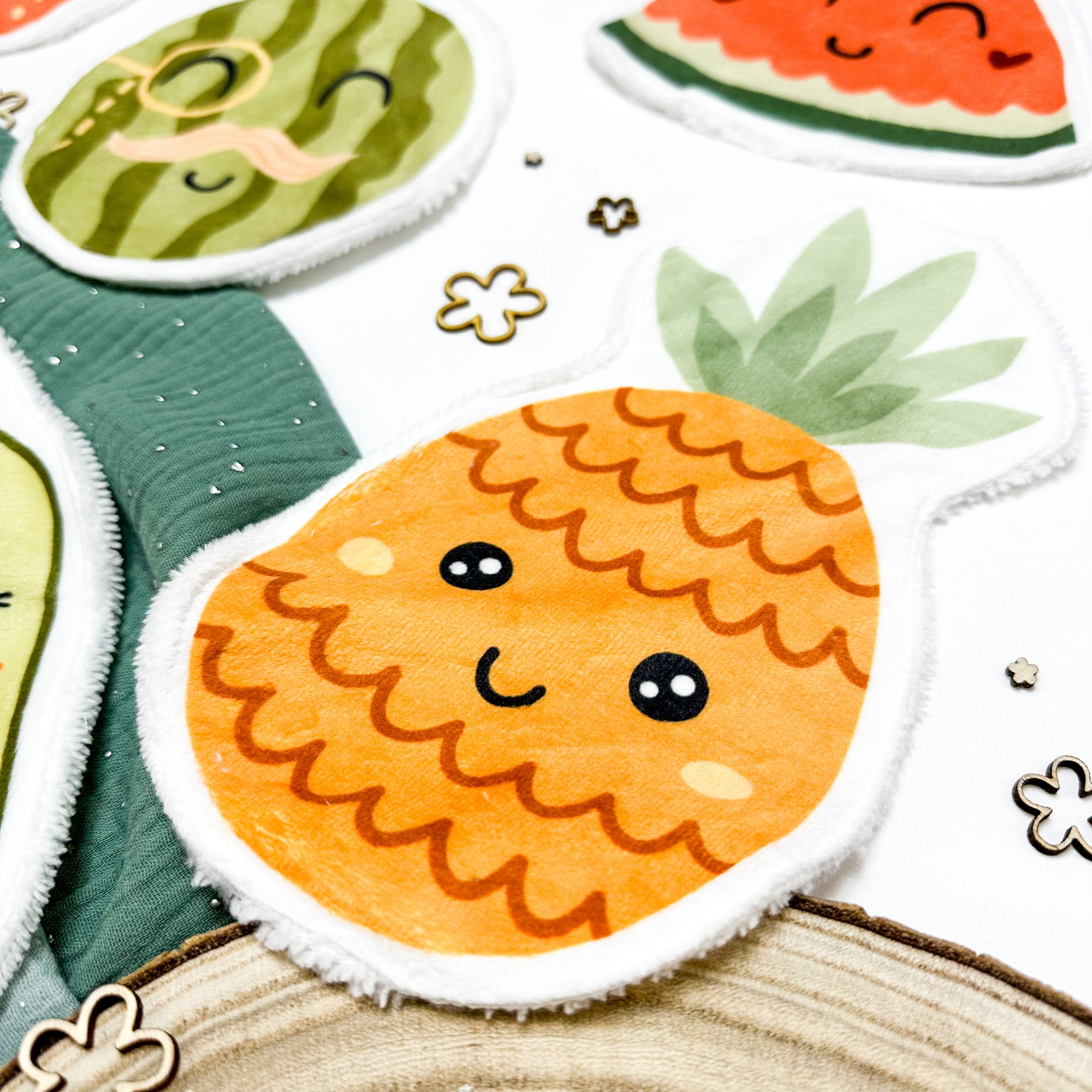 Coton lavable bĂ©bĂ© XXL â ananas rigoloâ coton rĂ©utilisable et ultra doux