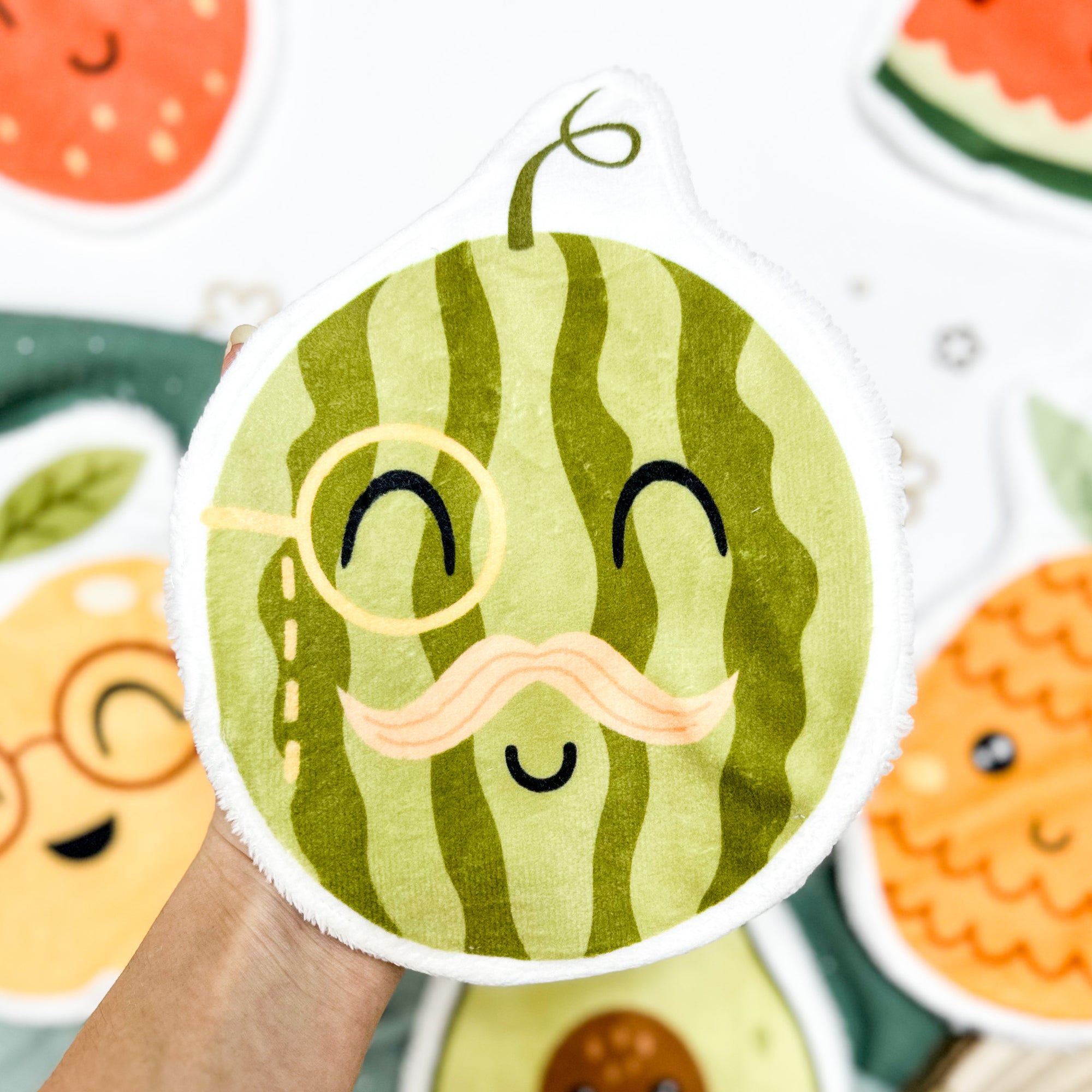 Coton lavable bĂ©bĂ© XXL â pastĂšque rigolote â coton rĂ©utilisable et ultra doux