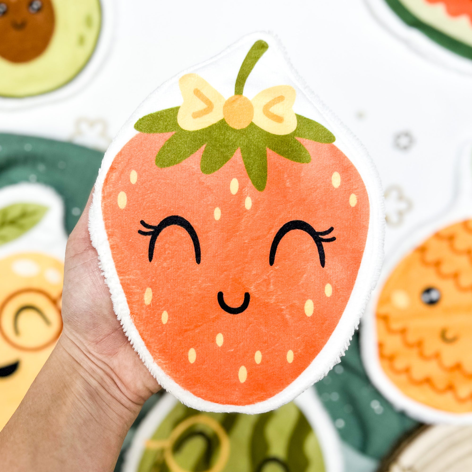 Coton lavable bĂ©bĂ© XXL â fraise rigolote â coton rĂ©utilisable et ultra doux