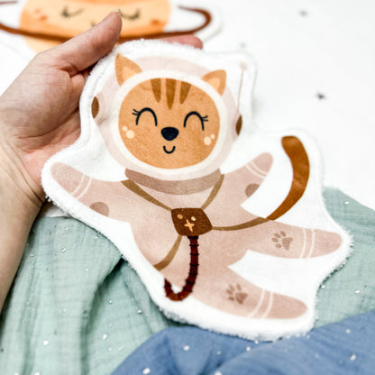 Coton lavable astronaute chat (308)