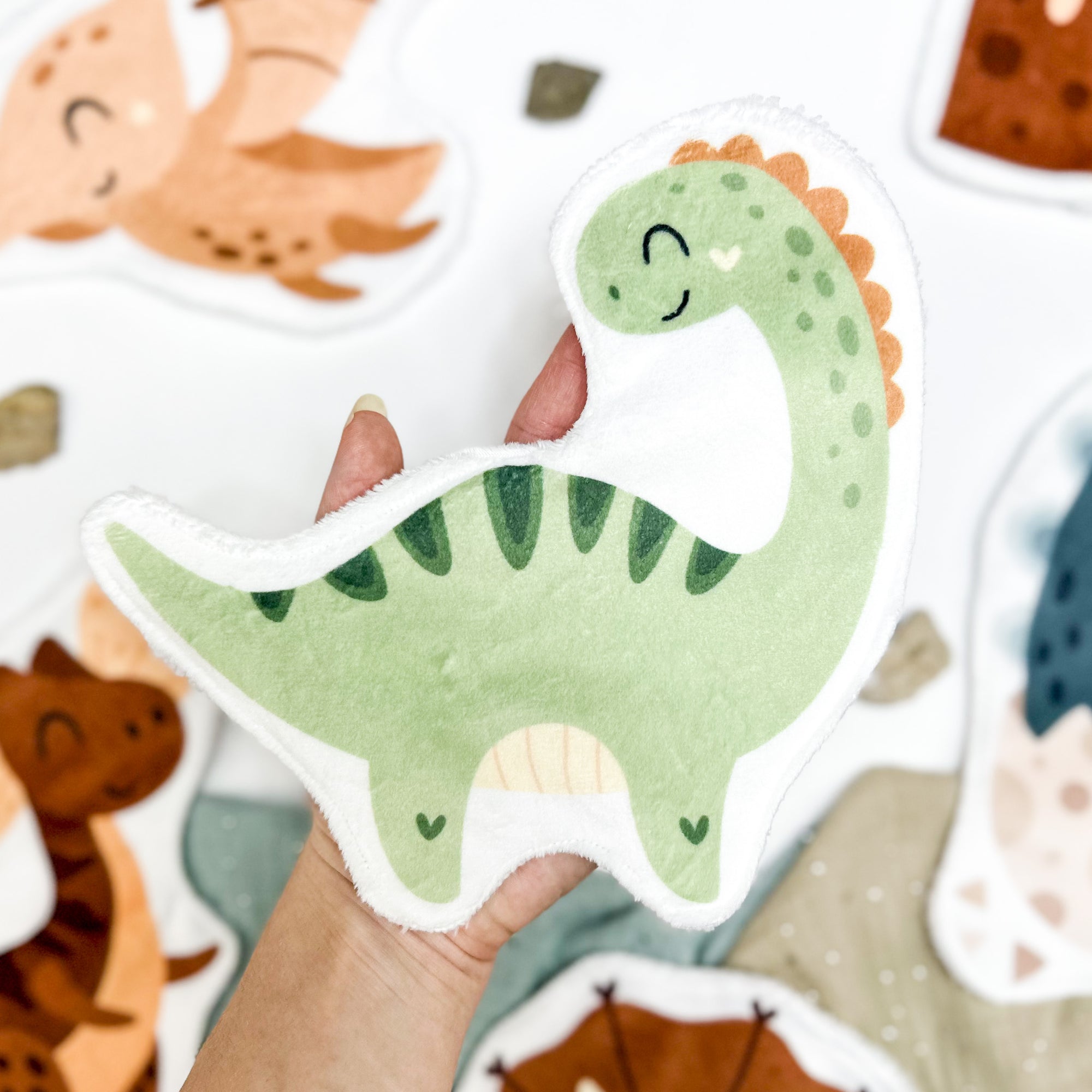 Coton lavable bébé XXL – dinosaure – coton réutilisable et ultra doux