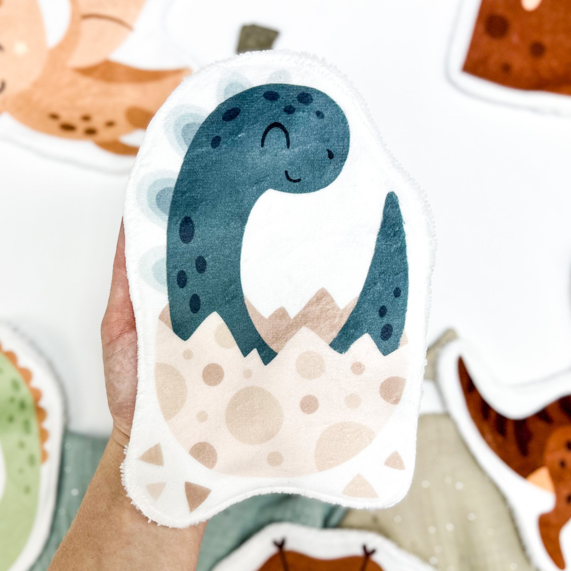 Coton lavable bébé XXL – dinosaure – coton réutilisable et ultra doux