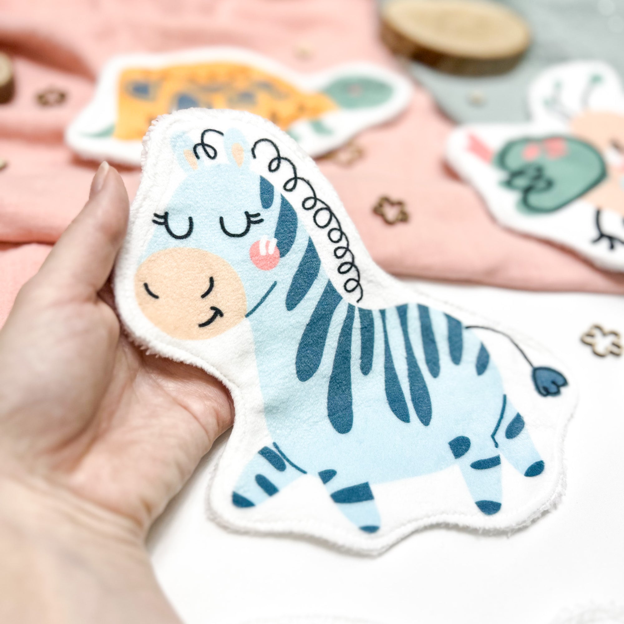 Coton lavable bébé XXL – zèbre – coton réutilisable et ultra doux