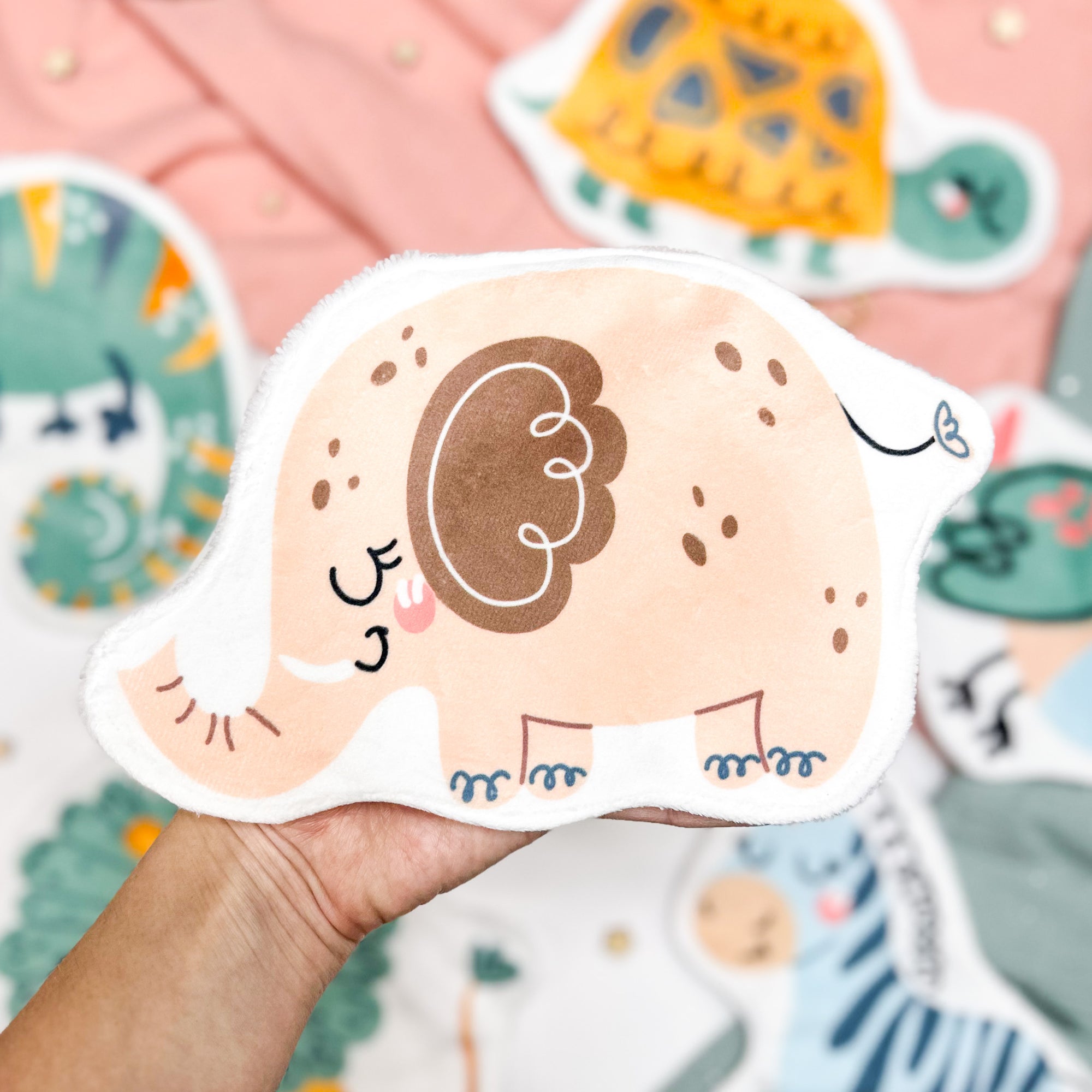 Coton lavable bébé XXL – éléphant – coton réutilisable et ultra doux