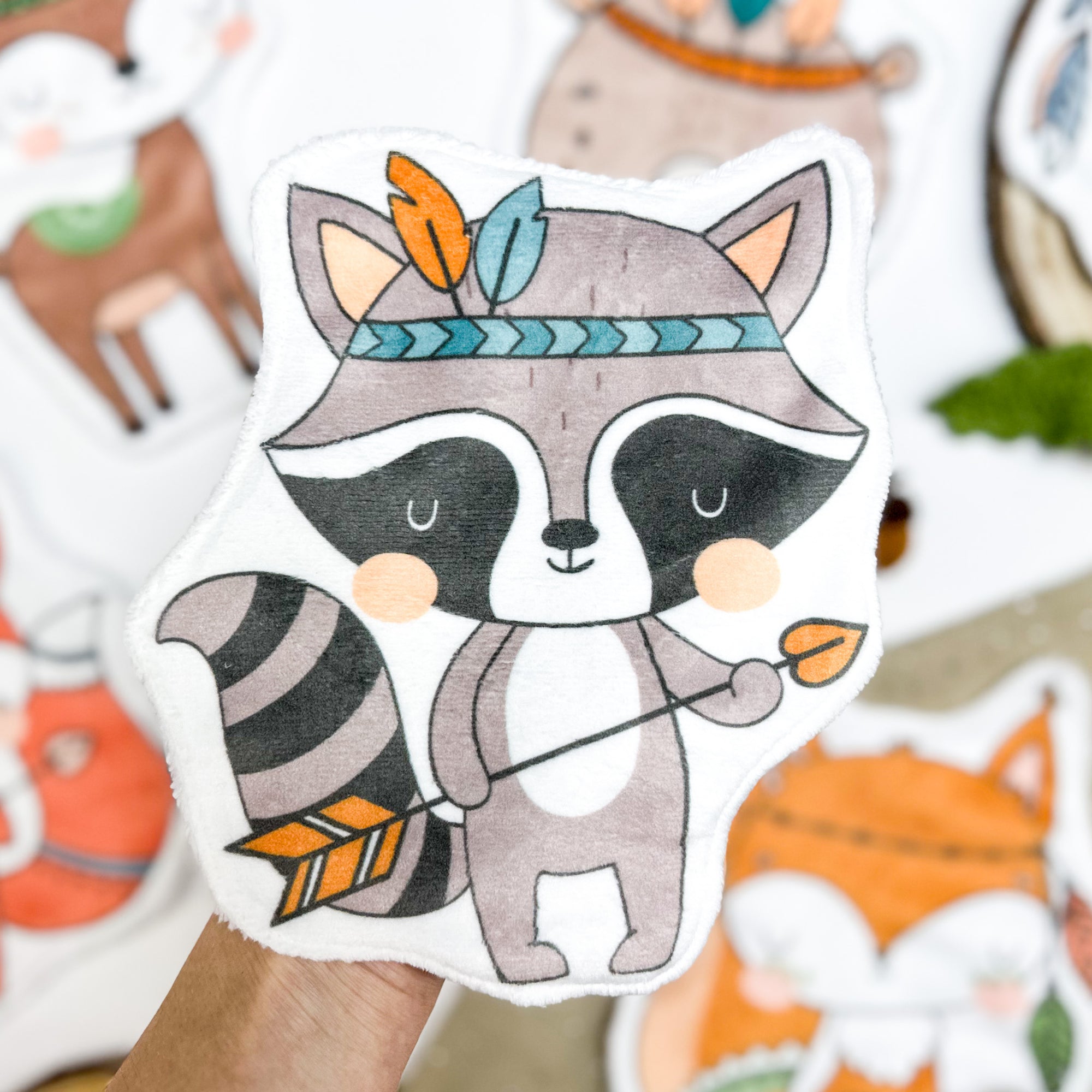 Coton lavable réutilisable bébé – raton laveur indiien – coton écologique et pratique