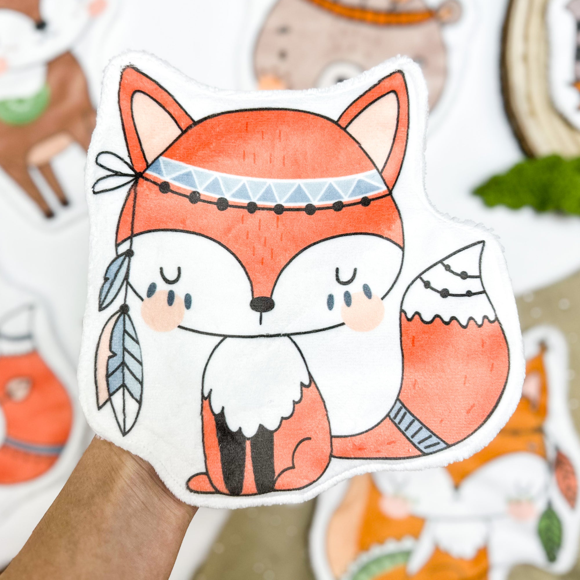 Coton lavable réutilisable bébé – renard indien – coton écologique et pratique