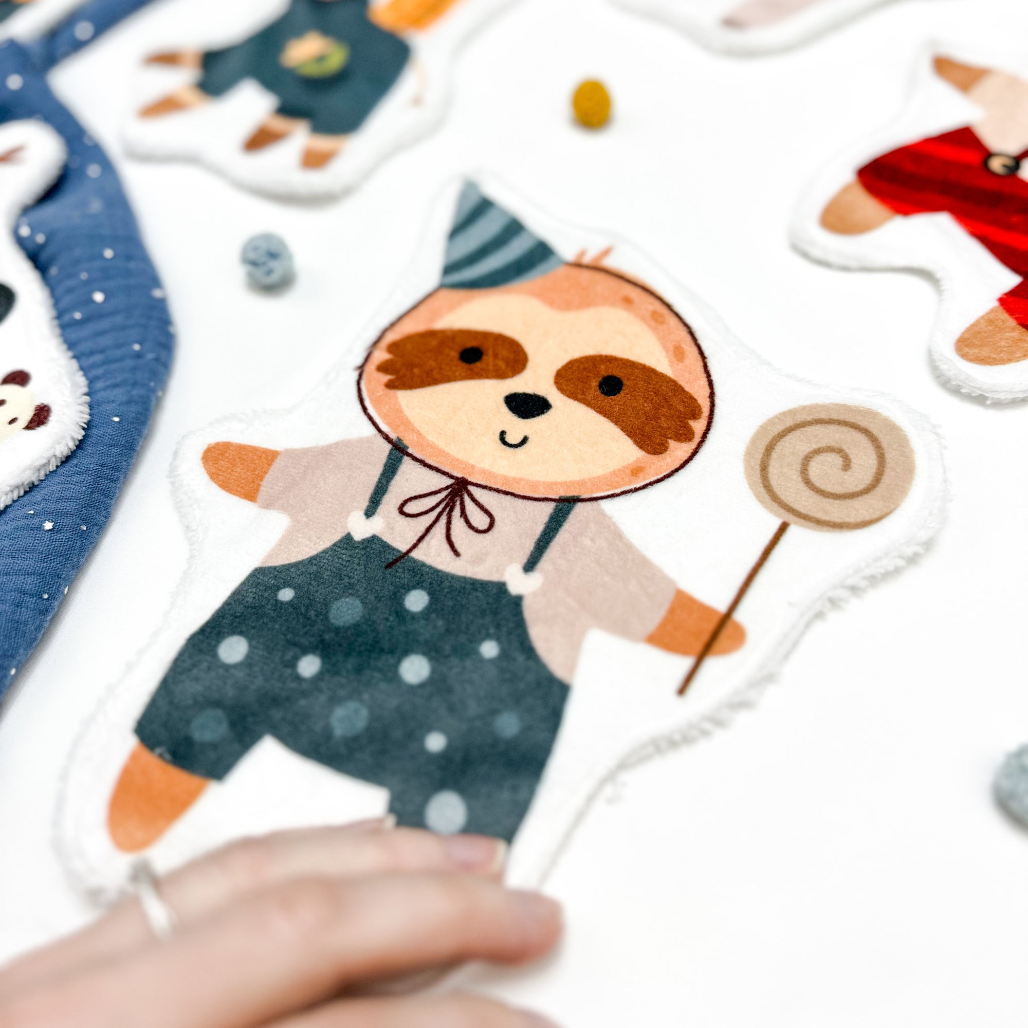 Coton lavable bébé XXL – paresseux anniversaire – coton réutilisable et ultra doux