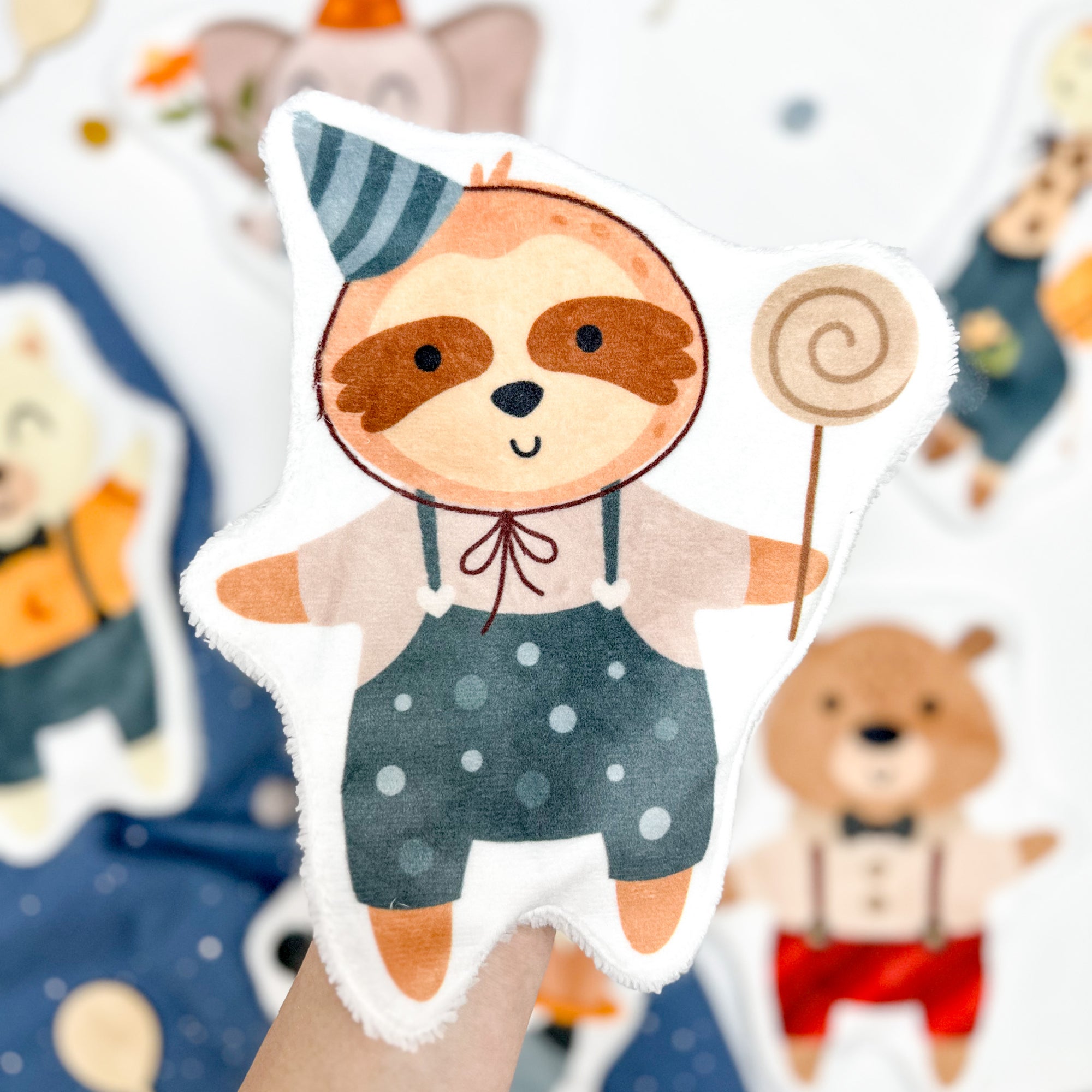 Coton lavable bébé XXL – paresseux anniversaire – coton réutilisable et ultra doux